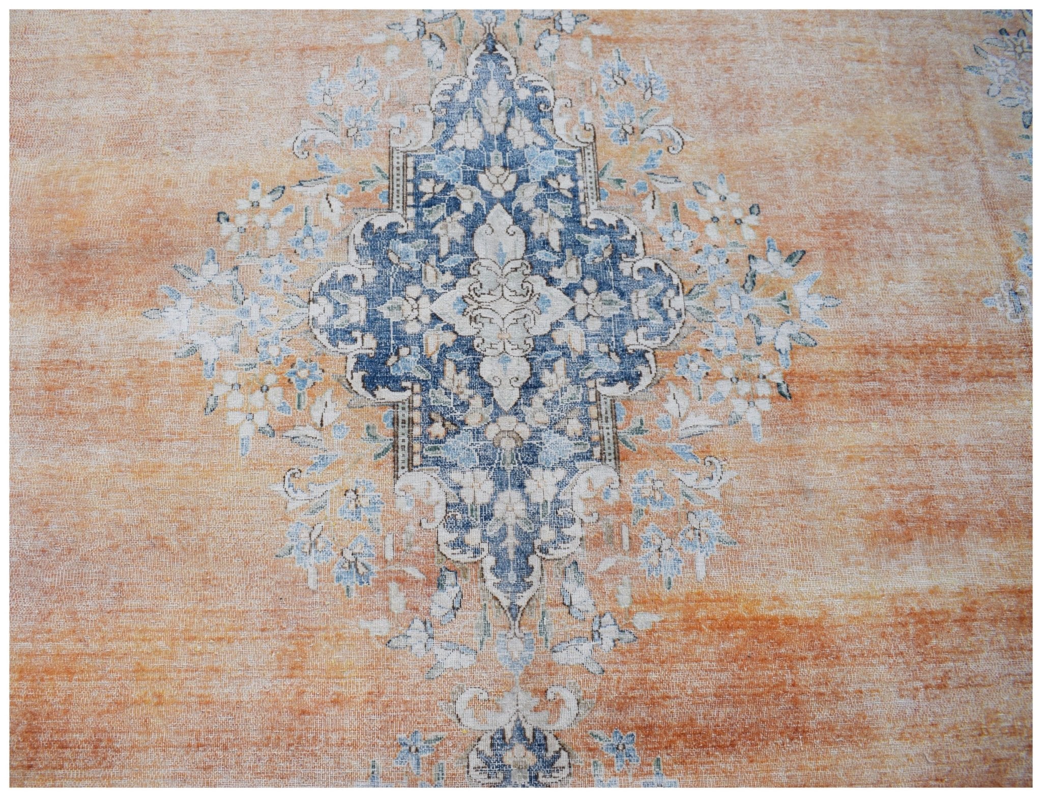 Handwoven Vintage Persian Kerman Rug | 397 x 300 cm | 13' x 9'11" - Najaf Rugs & Textile