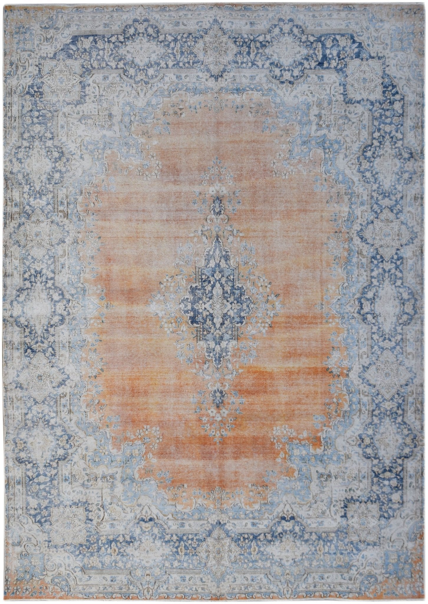 Handwoven Vintage Persian Kerman Rug | 397 x 300 cm | 13' x 9'11" - Najaf Rugs & Textile
