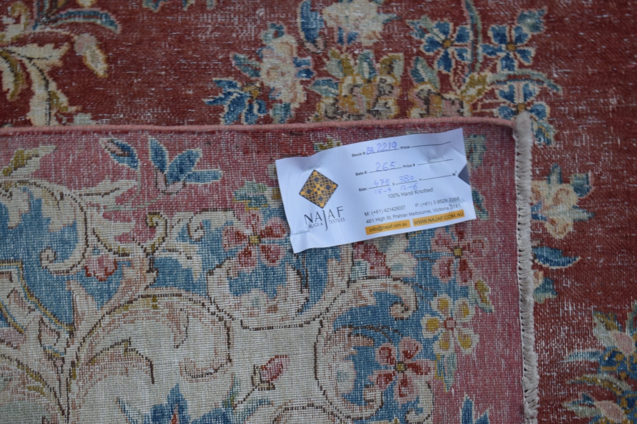 Handwoven Vintage Persian Kerman Rug | 478 x 380 cm | 15'9" x 12'6" - Najaf Rugs & Textile