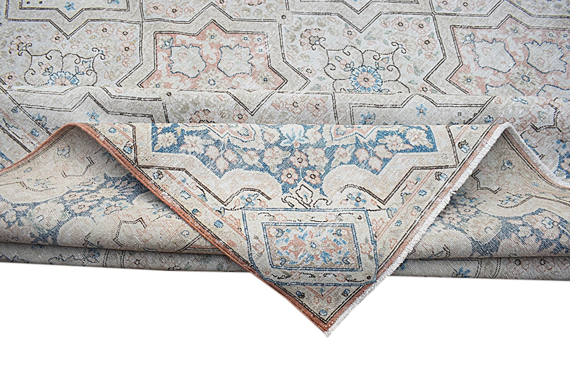 Handwoven Vintage Persian Kerman Rug | 496 x 296 cm | 16'4" x 9'9" - Najaf Rugs & Textile