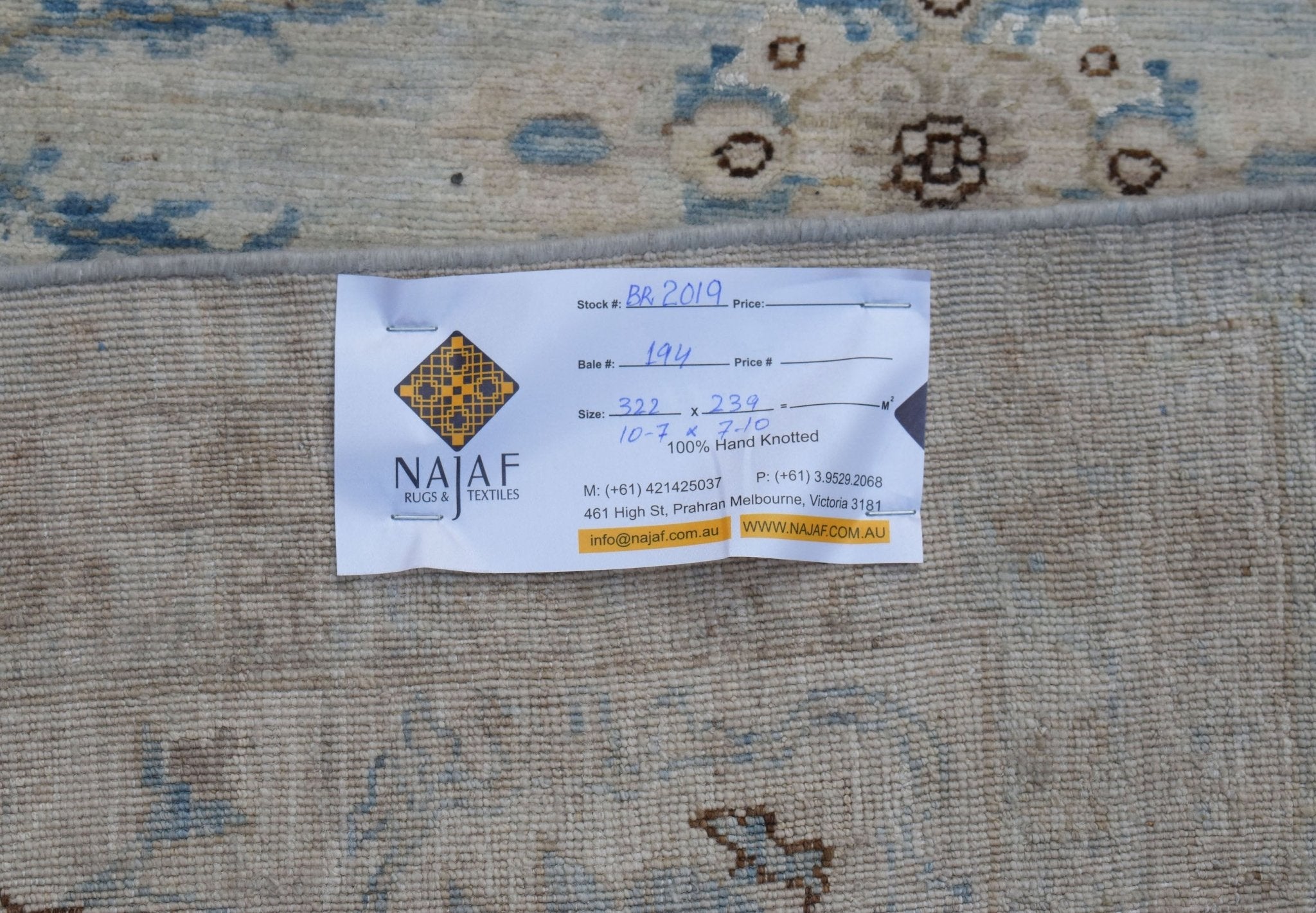 High Quality Handmade Transitional Afghan Rug | 322 x 239 cm | 10'7" x 7'10" - Najaf Rugs & Textile