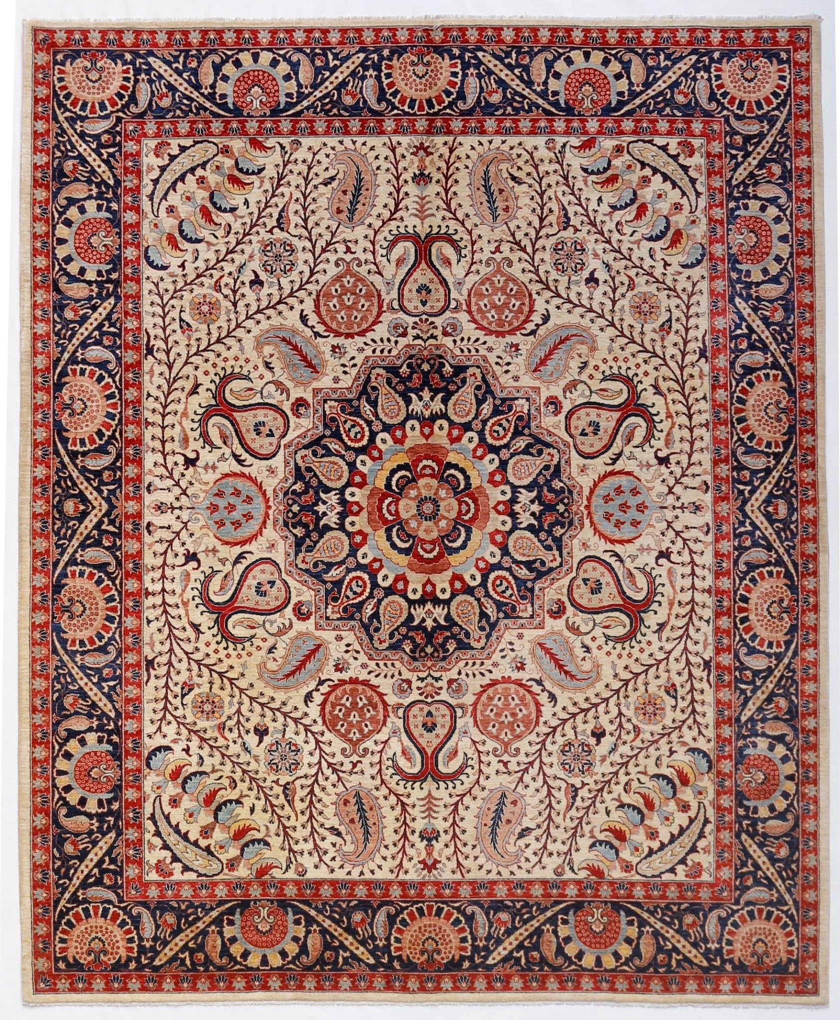 High Quality Handwoven Afghan Chobi Rug | 301 x 247 cm | 9'11" x 8'2" - Najaf Rugs & Textile
