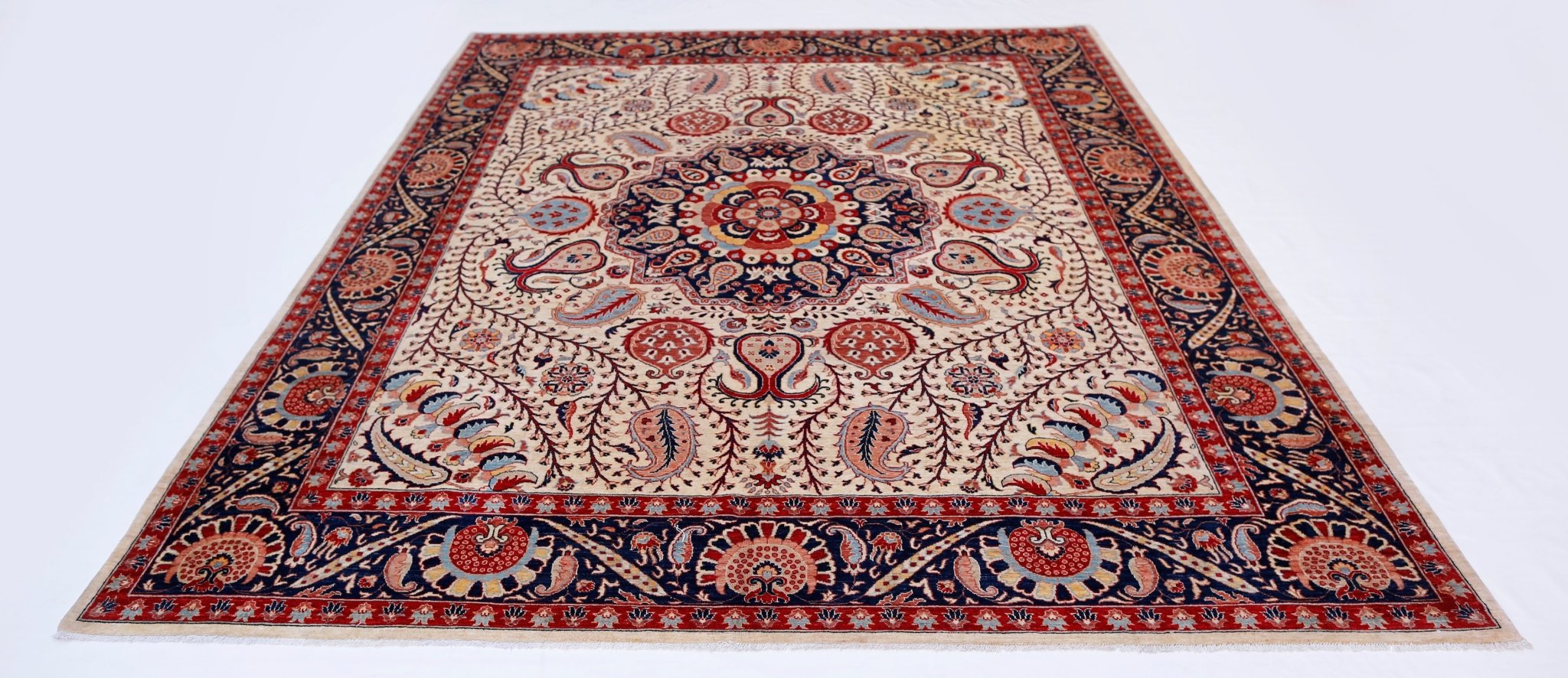 High Quality Handwoven Afghan Chobi Rug | 301 x 247 cm | 9'11" x 8'2" - Najaf Rugs & Textile