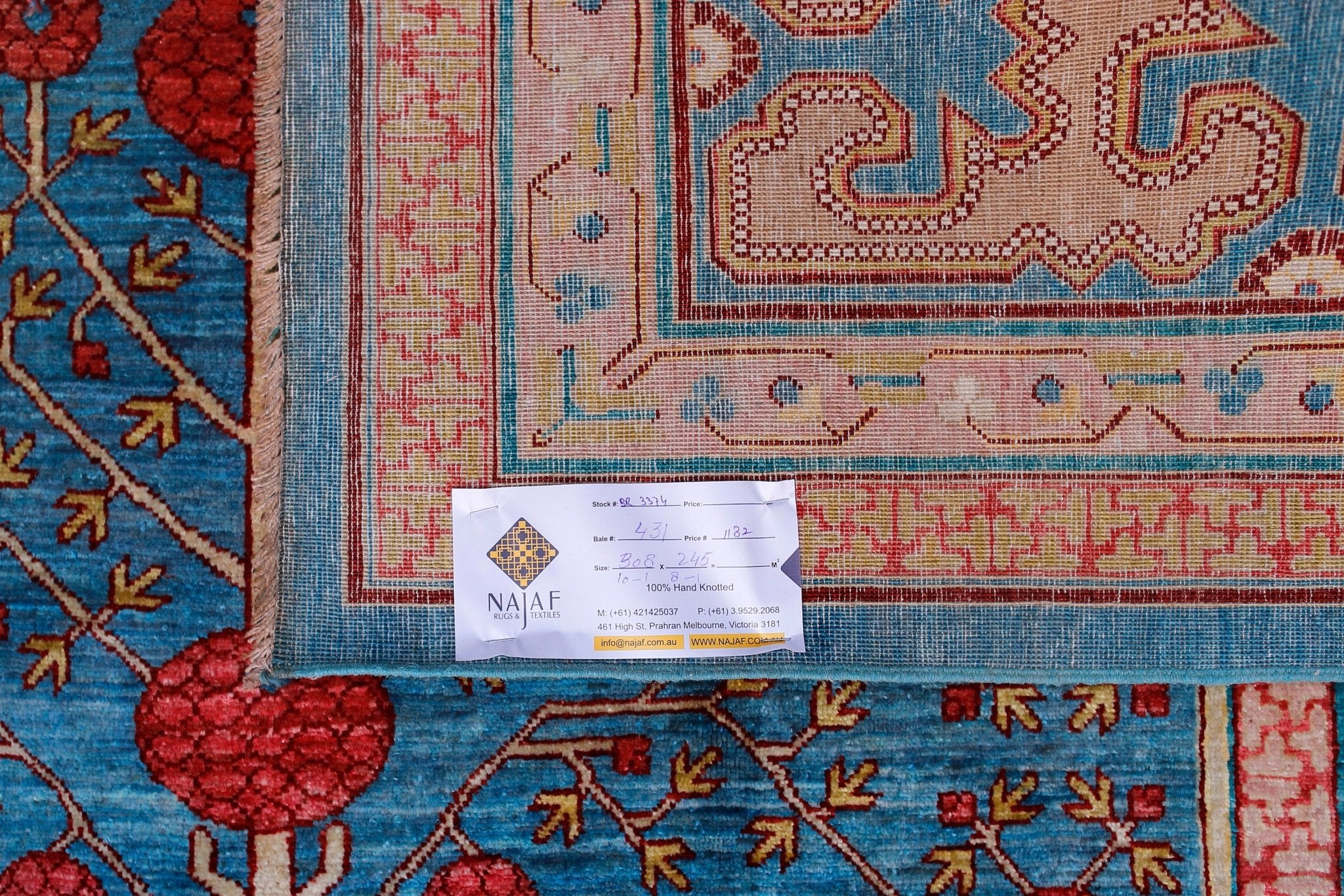 High Quality Handwoven Afghan Chobi Rug | 308 x 245 cm | 10'1" x 8'1" - Najaf Rugs & Textile