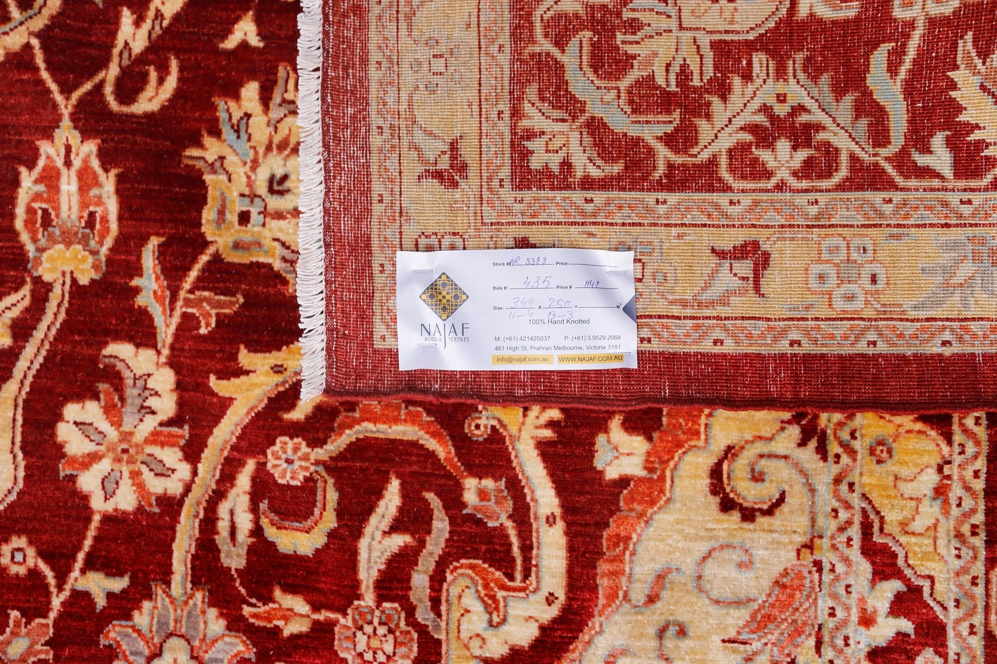 High Quality Handwoven Afghan Chobi Rug | 344 x 250 cm | 11'4" x 8'3" - Najaf Rugs & Textile