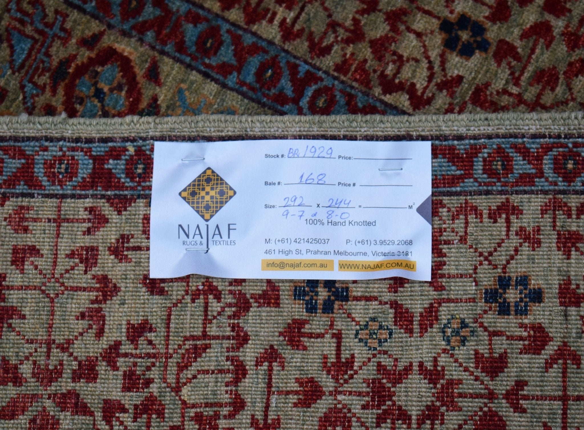 High Quality Handwoven Chobi Mamluk Rug | 292 x 244 cm | 9'7" x 8' - Najaf Rugs & Textile