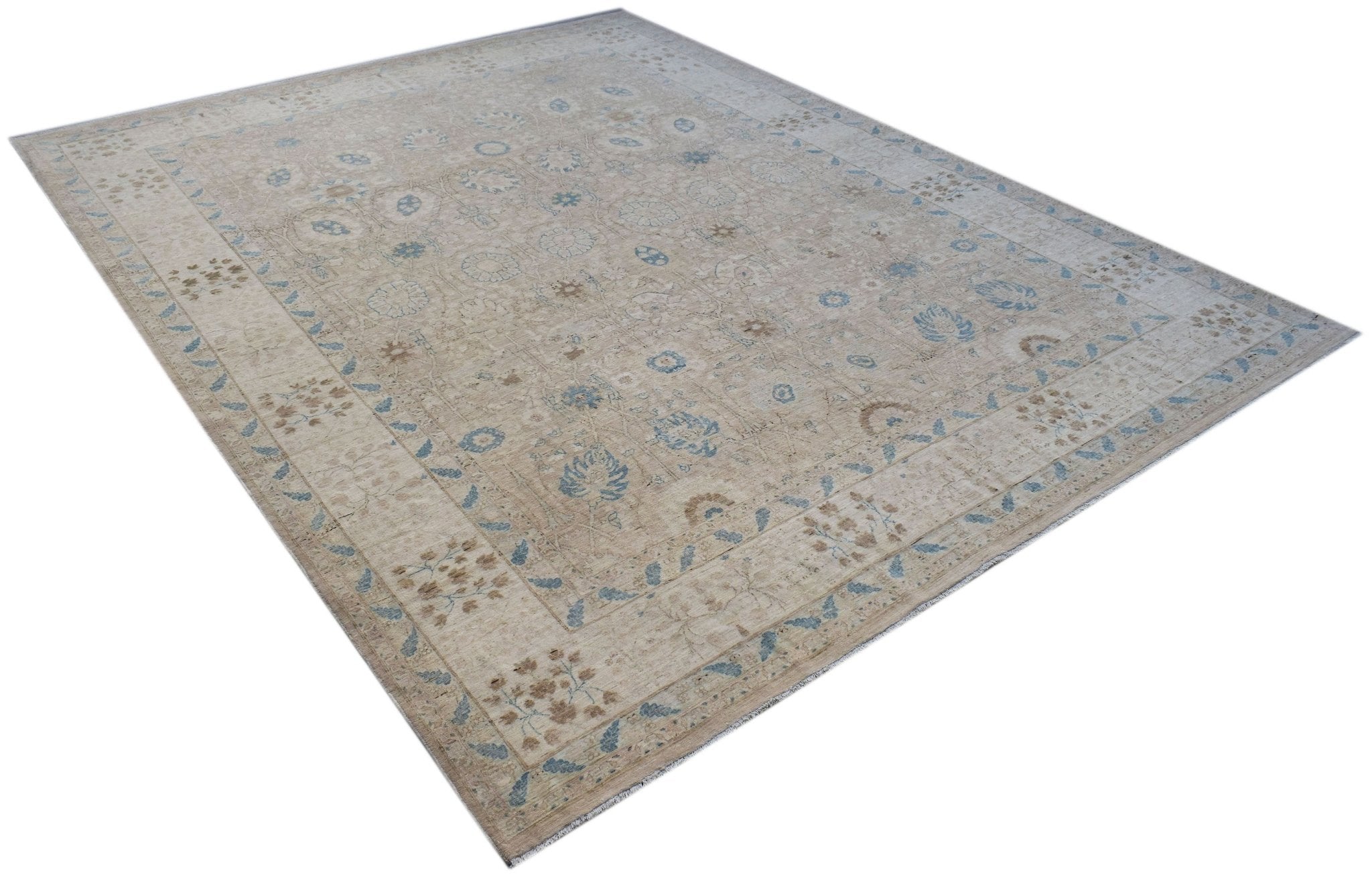 High Quality Handwoven Transitional Afghan Rug | 354 x 276 cm | 11'7" x 9'1" - Najaf Rugs & Textile