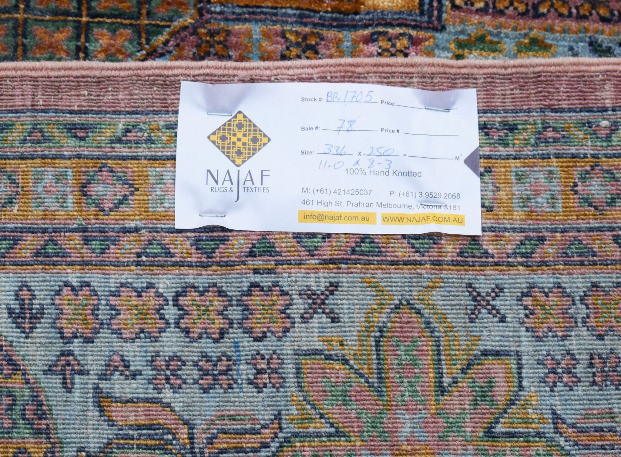 High Quality Handwoven Transitional Mamluk Rug | 336 x 250 cm | 11' x 8'3" - Najaf Rugs & Textile