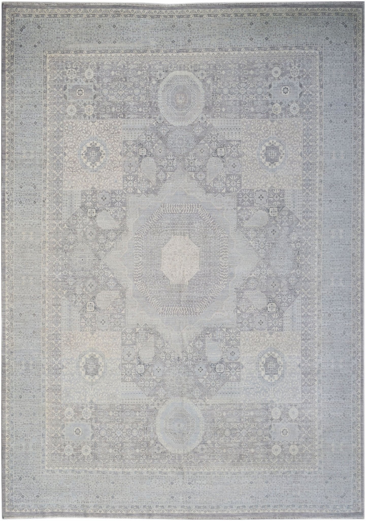 High Quality Handwoven Transitional Mamluk Rug | 367 x 264 cm | 12'1" x 8'8" - Najaf Rugs & Textile