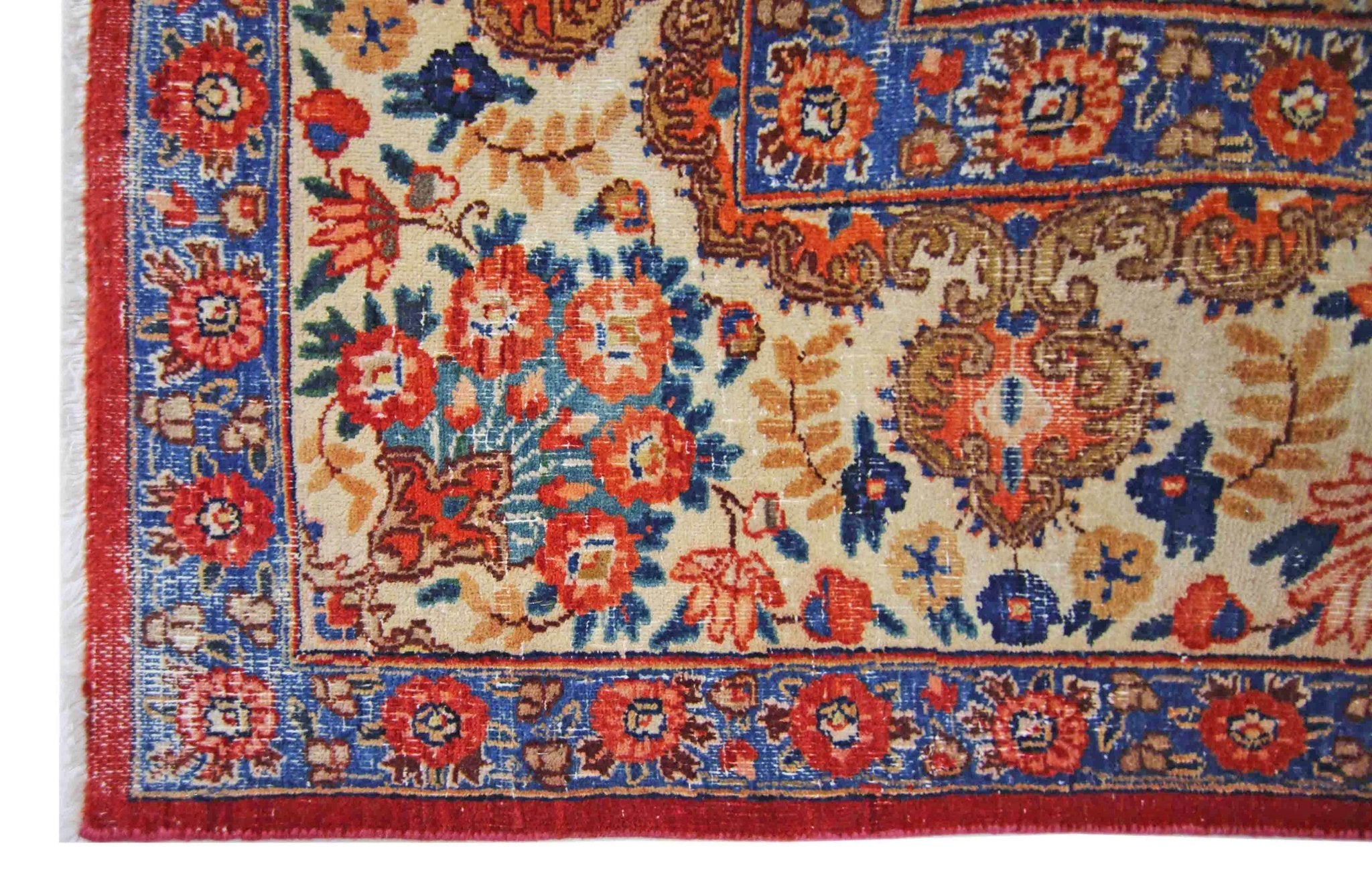 Rare Handmade Vintage Persian Kashmar Rug | 394 x 297 cm | 12'11" x 9'9" - Najaf Rugs & Textile