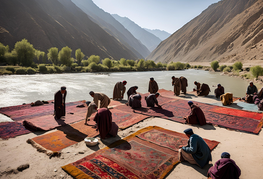 Traditional Rug Cleaning in Afganistan