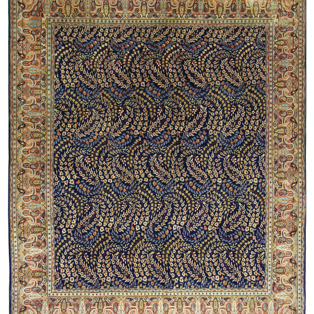Handmade Vintage Traditional Pakistani Rug | 267 x 234 cm | 6'9