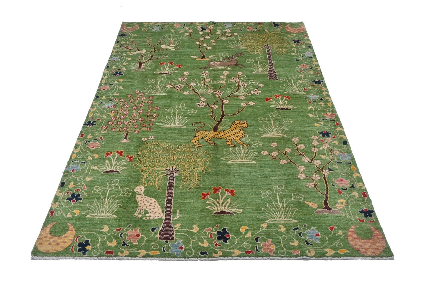 Transitional Kohi Rug - Hunting Scene