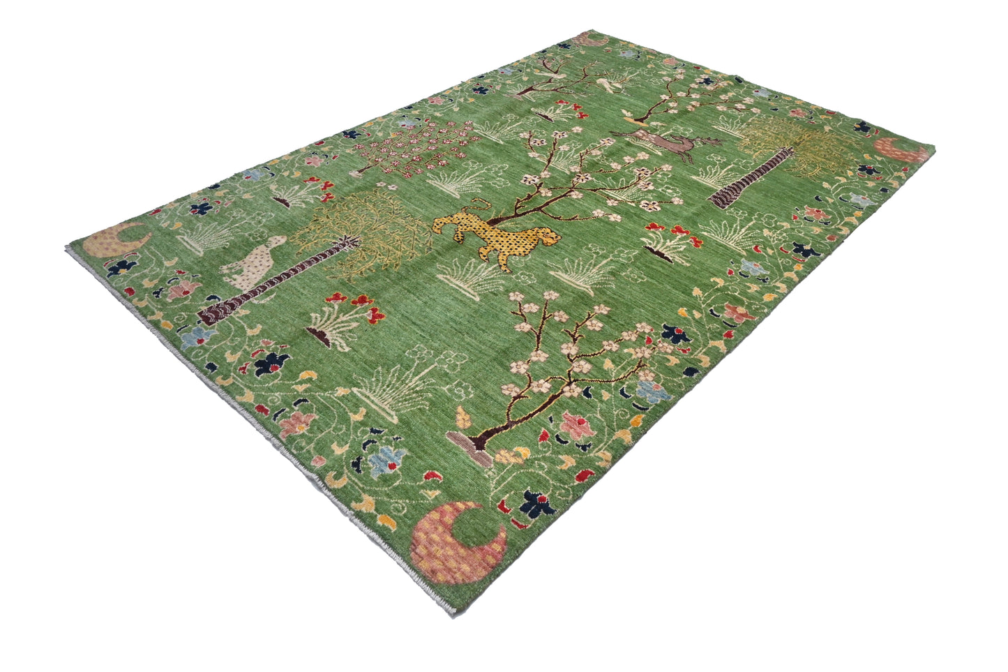 Transitional Kohi Rug - Hunting Scene