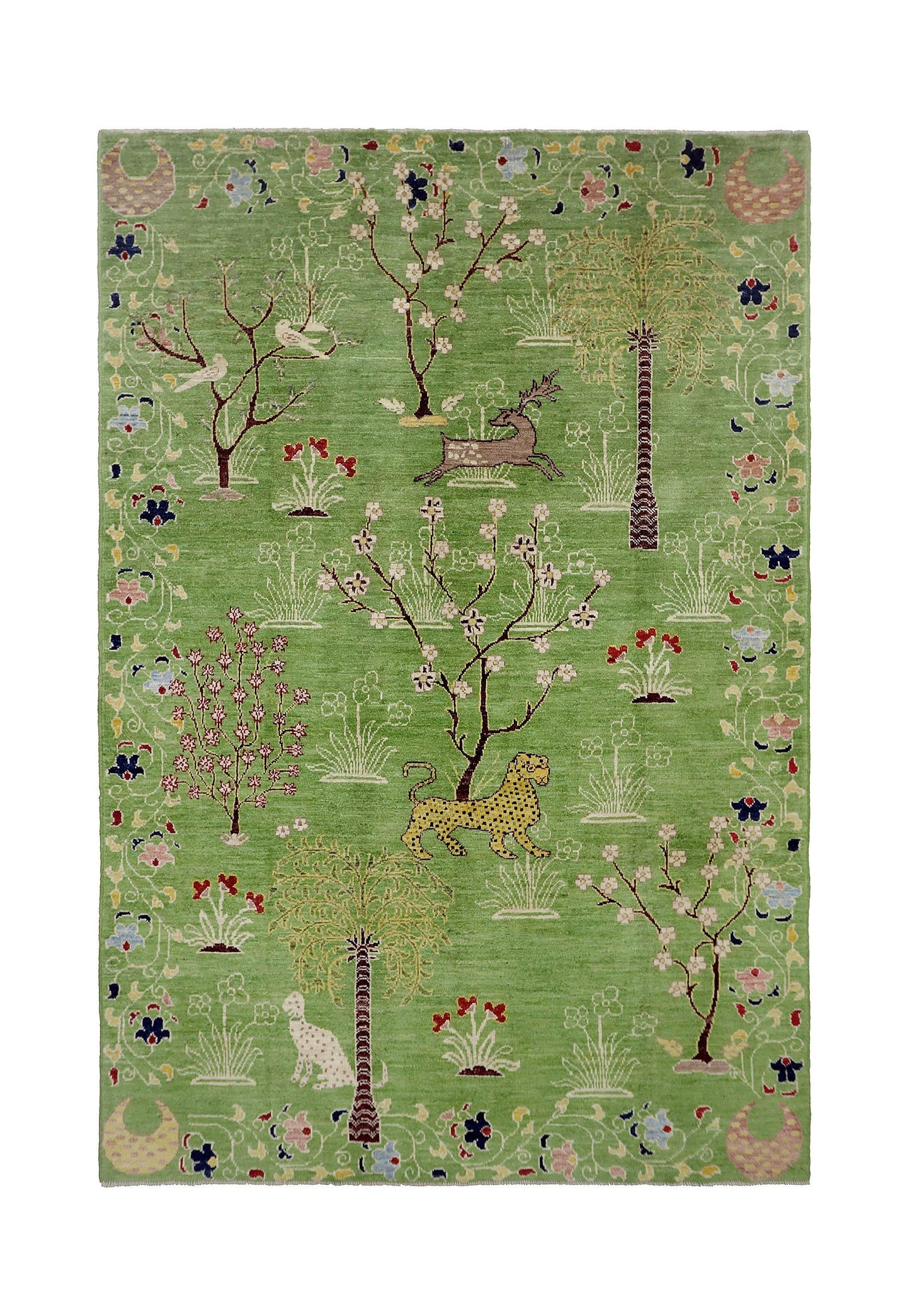 Transitional Kohi Rug - Hunting Scene