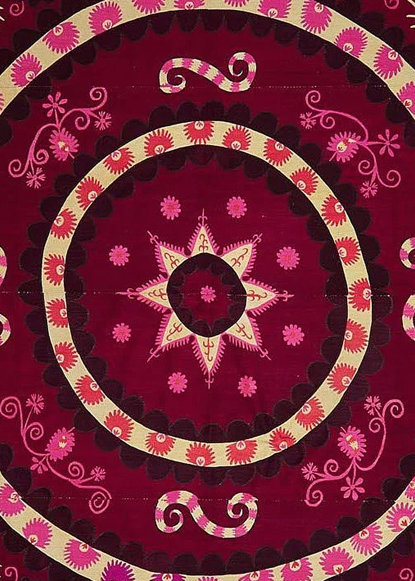 Vintage Silk Uzbek Suzani