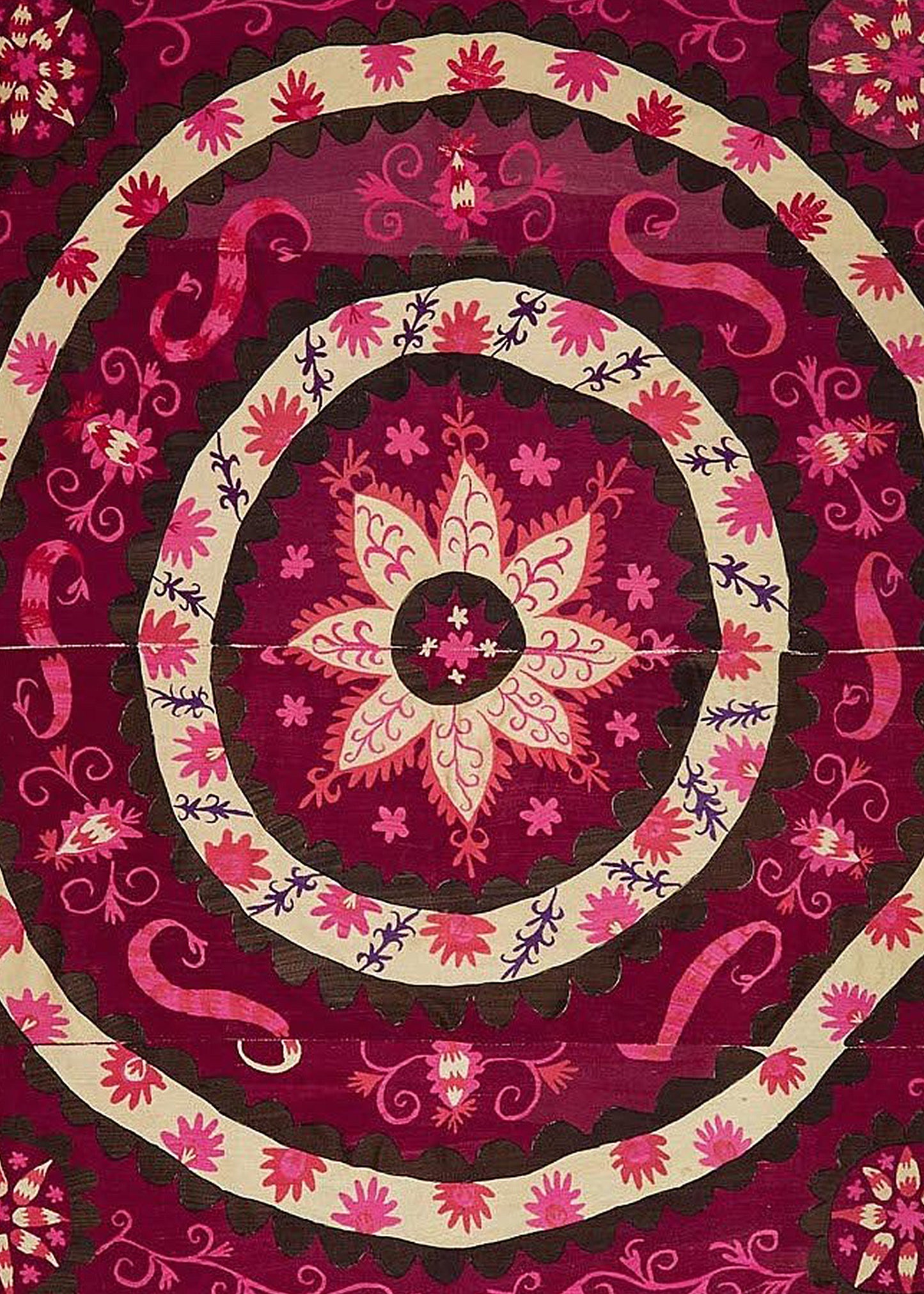Vintage Silk Uzbek Suzani