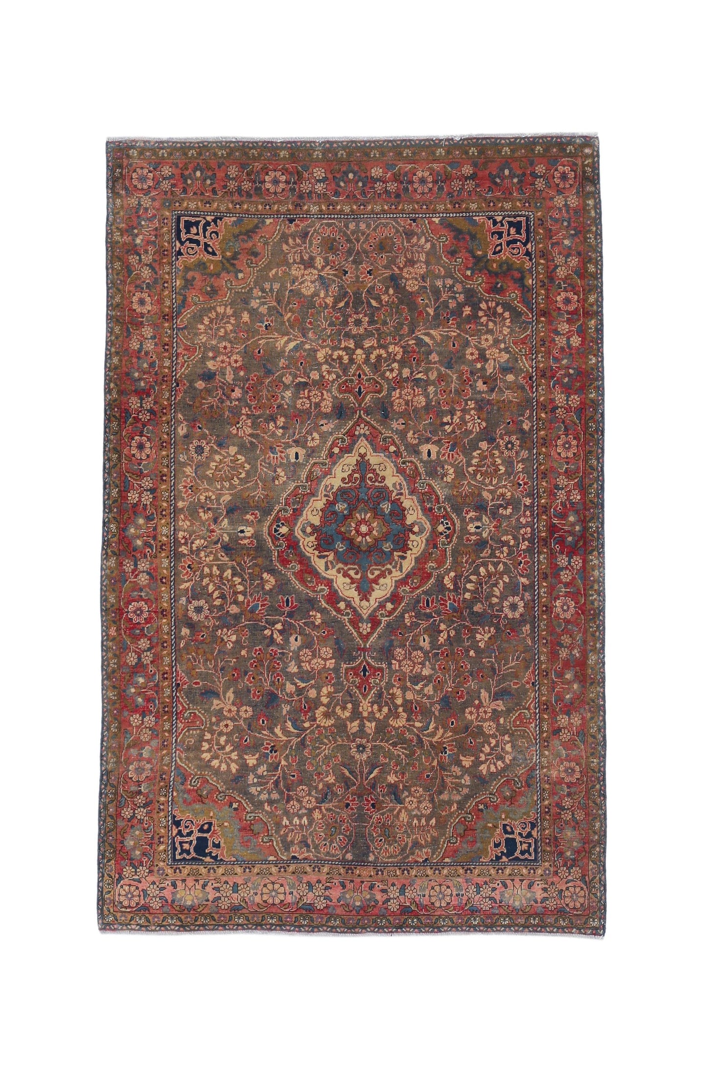 Vintage Persian Kashan Rug