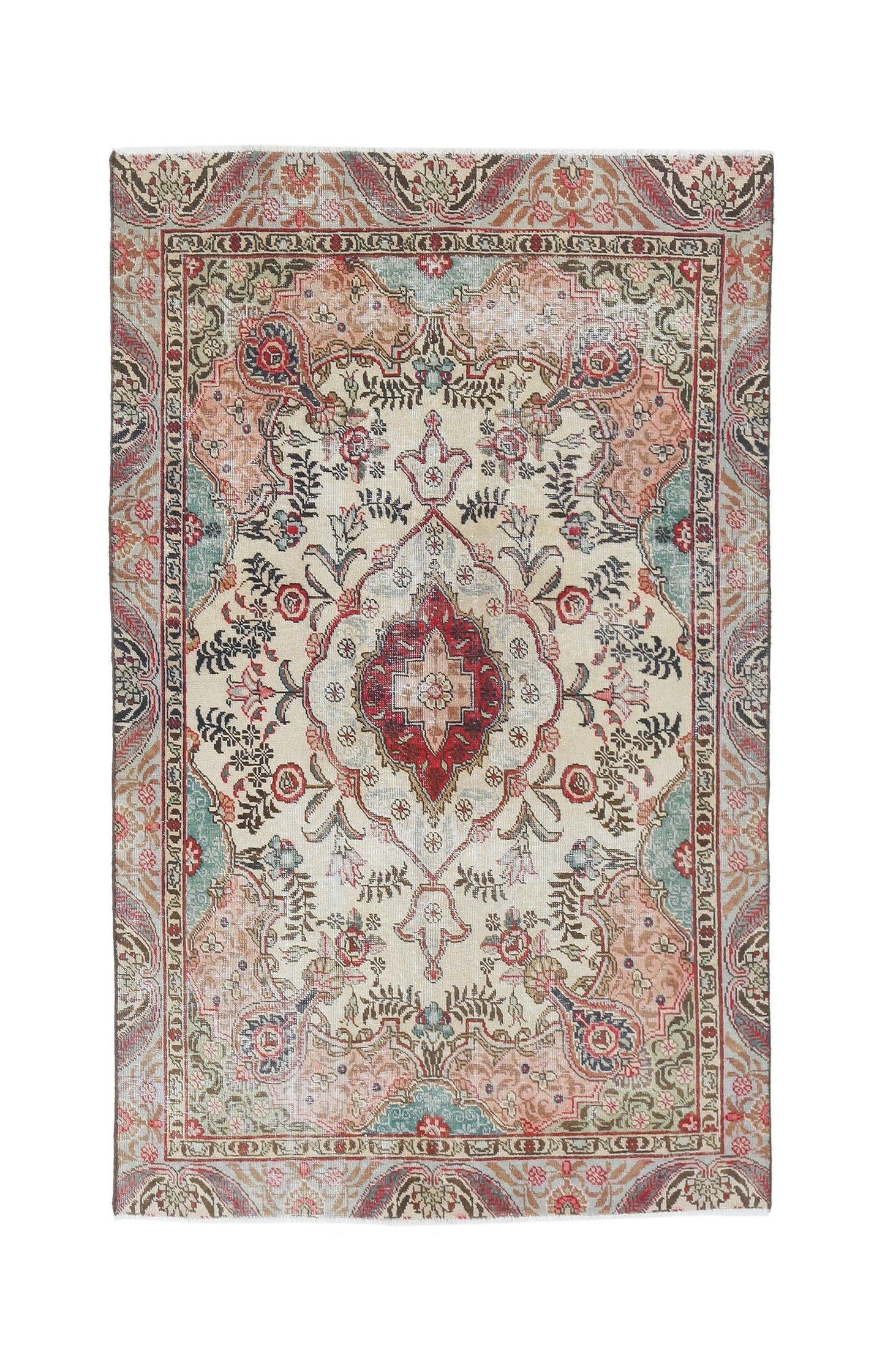 Vintage Persian Tabriz Rug