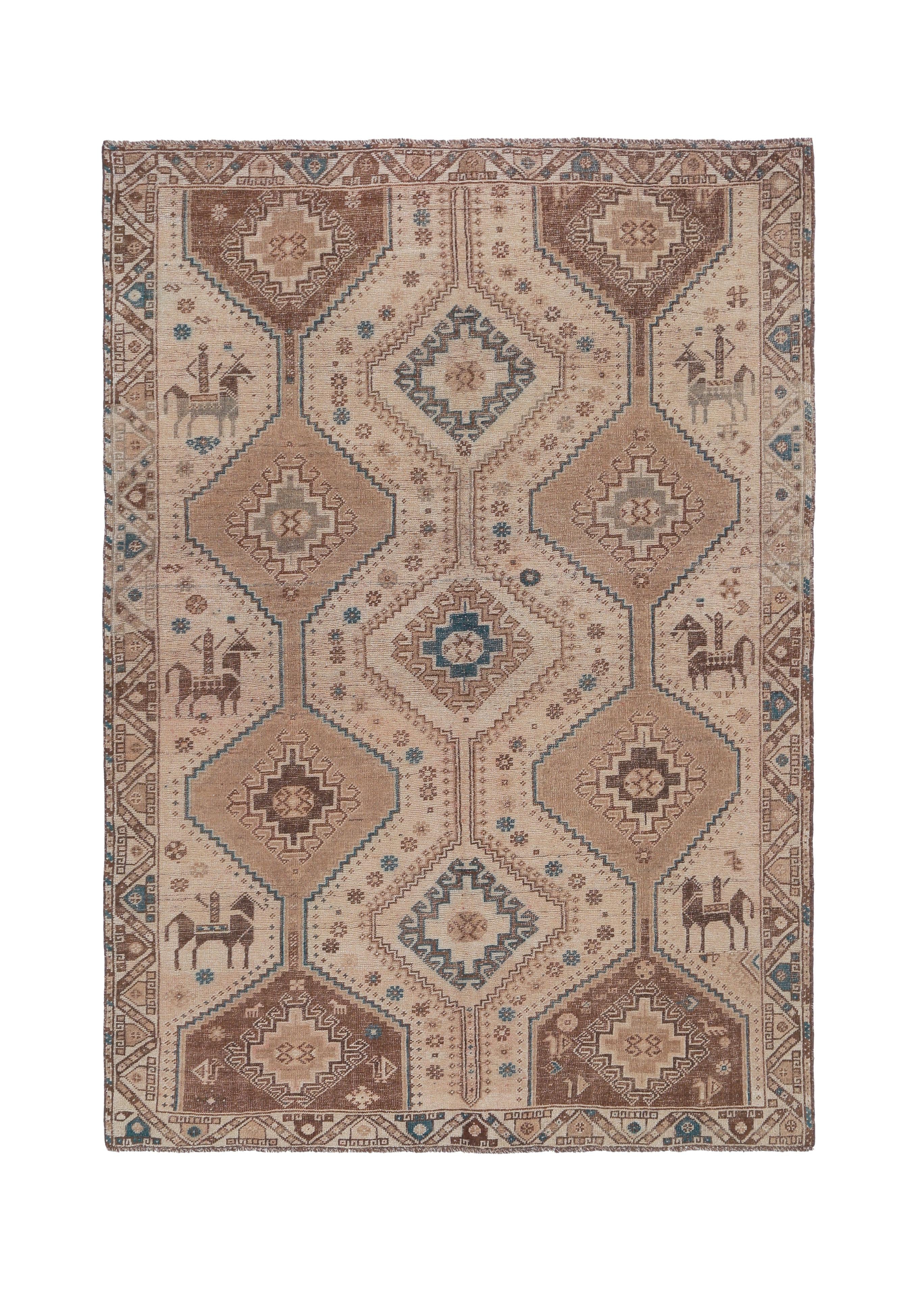 Vintage Persian Shiraz Rug
