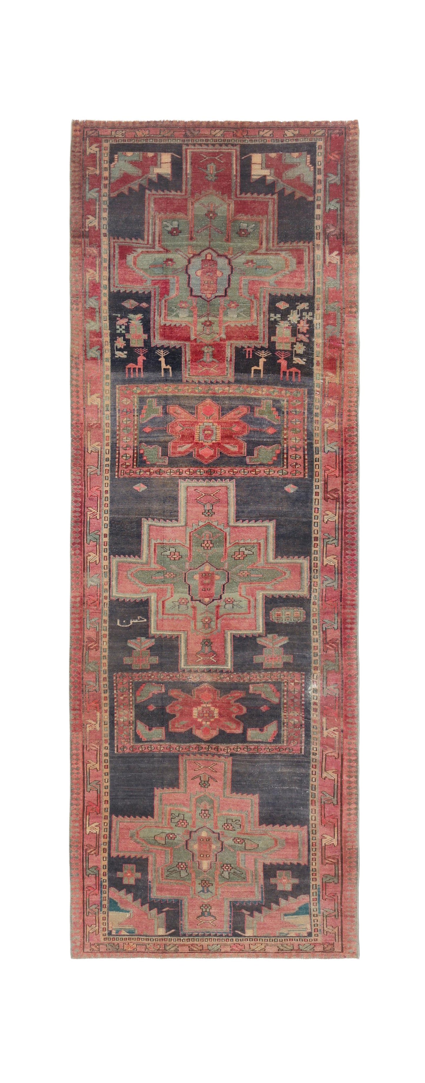 Vintage Persian Meshkin Runner