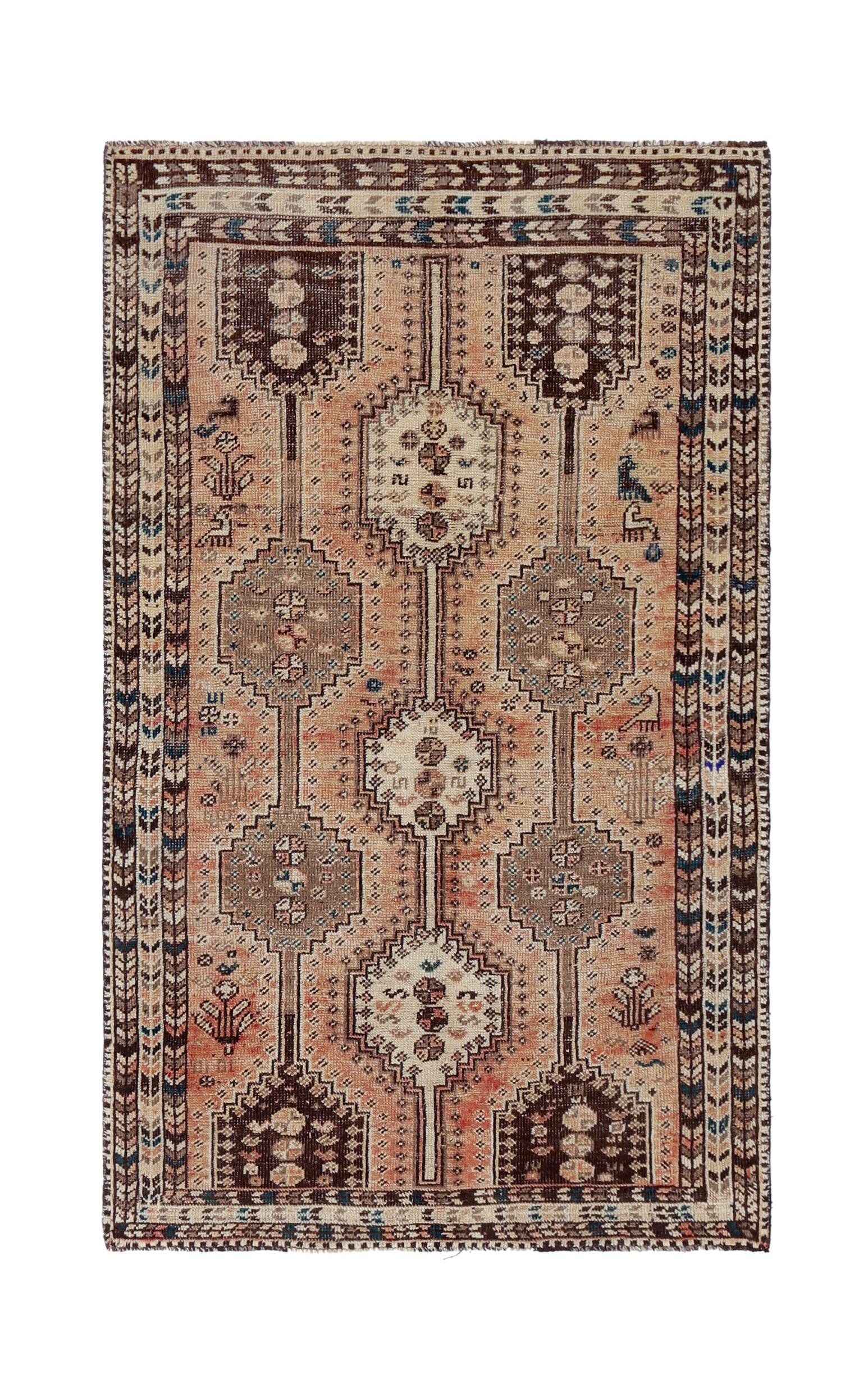 Vintage Persian Shiraz Rug