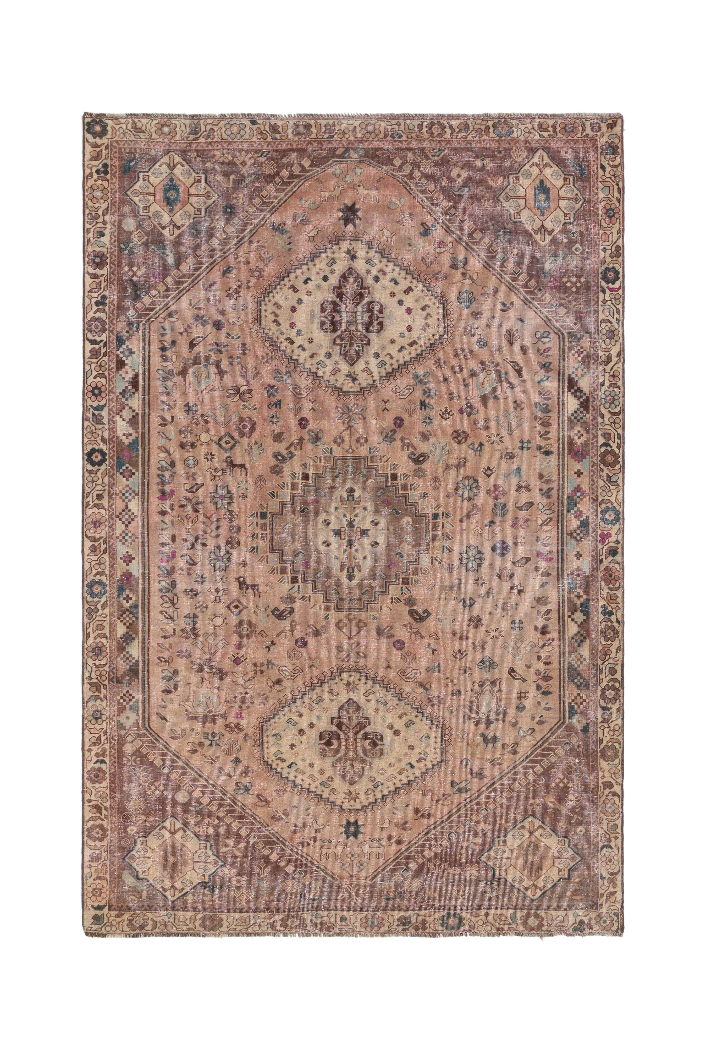 Vintage Persian Shiraz Rug