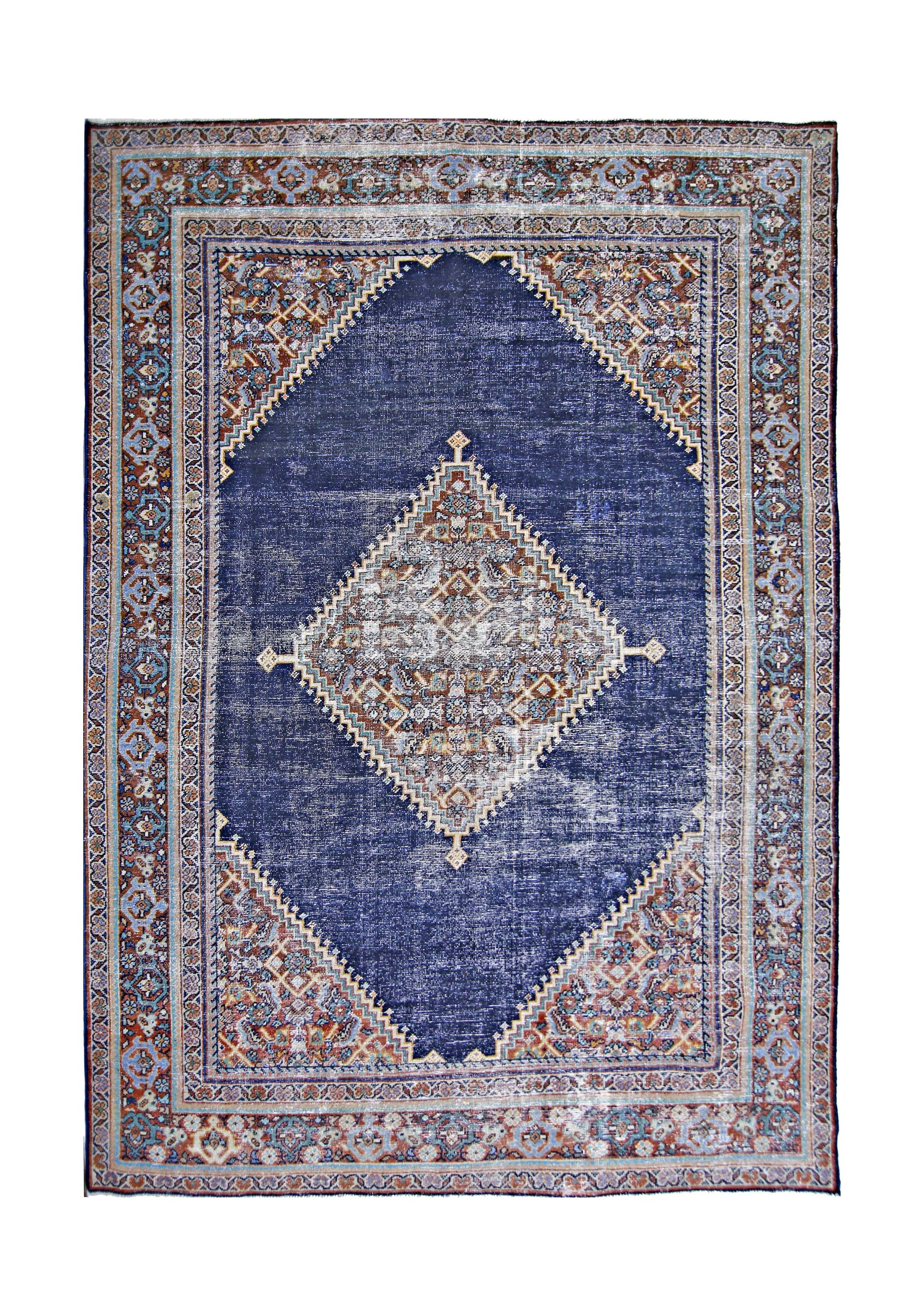 Vintage Persian Mahal Rug