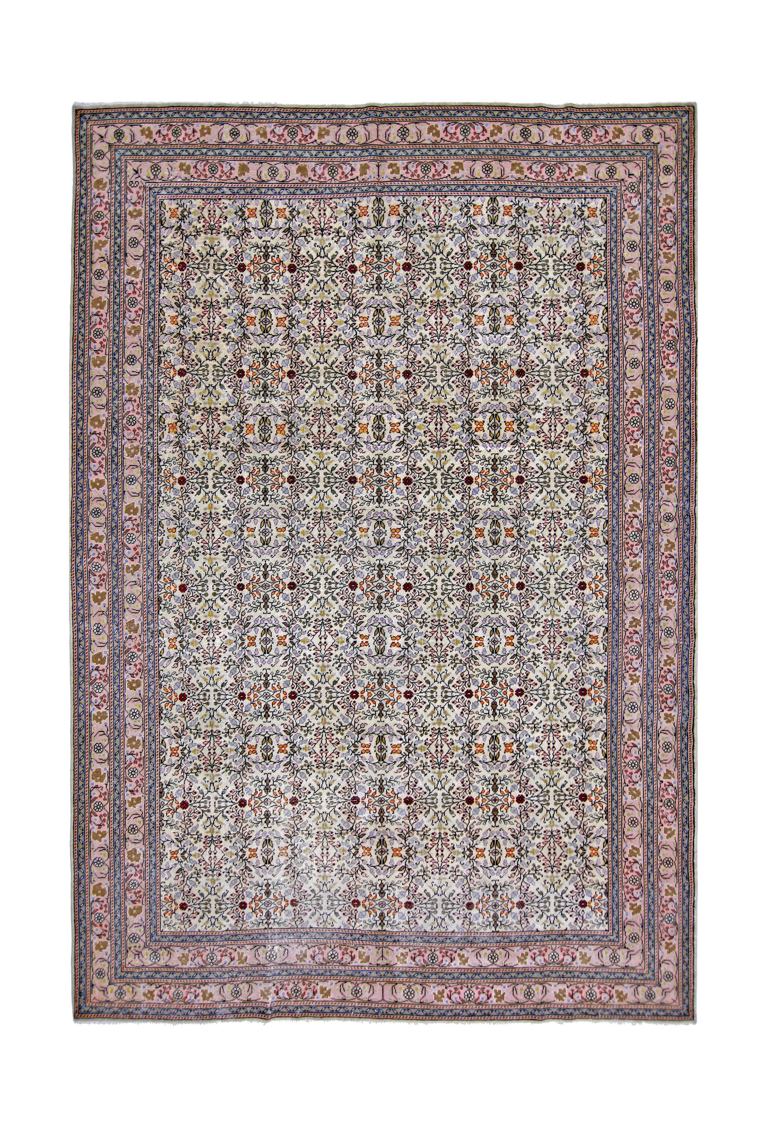 Vintage Persian Tabriz Rug