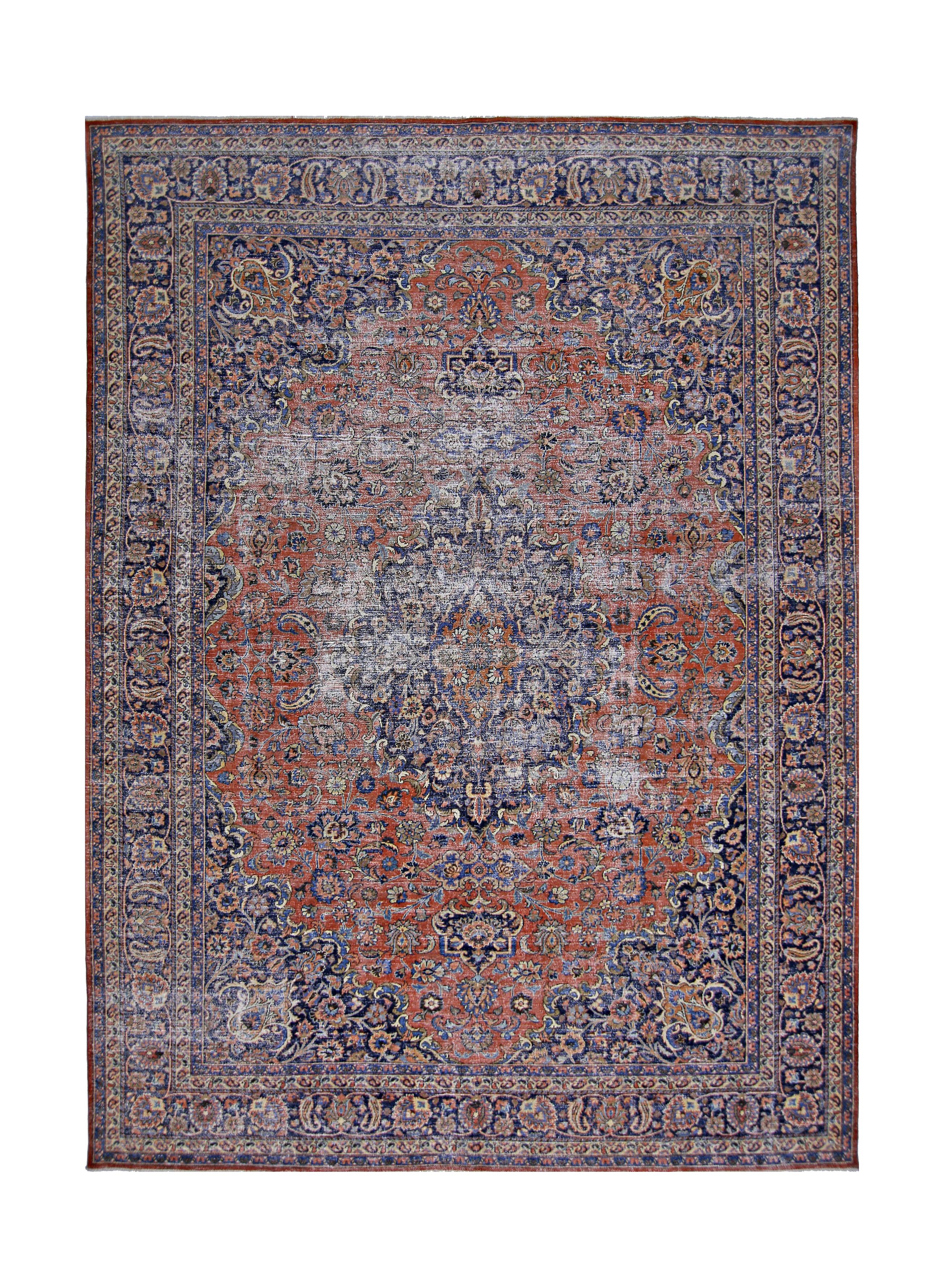 Vintage Persian Kashan Rug