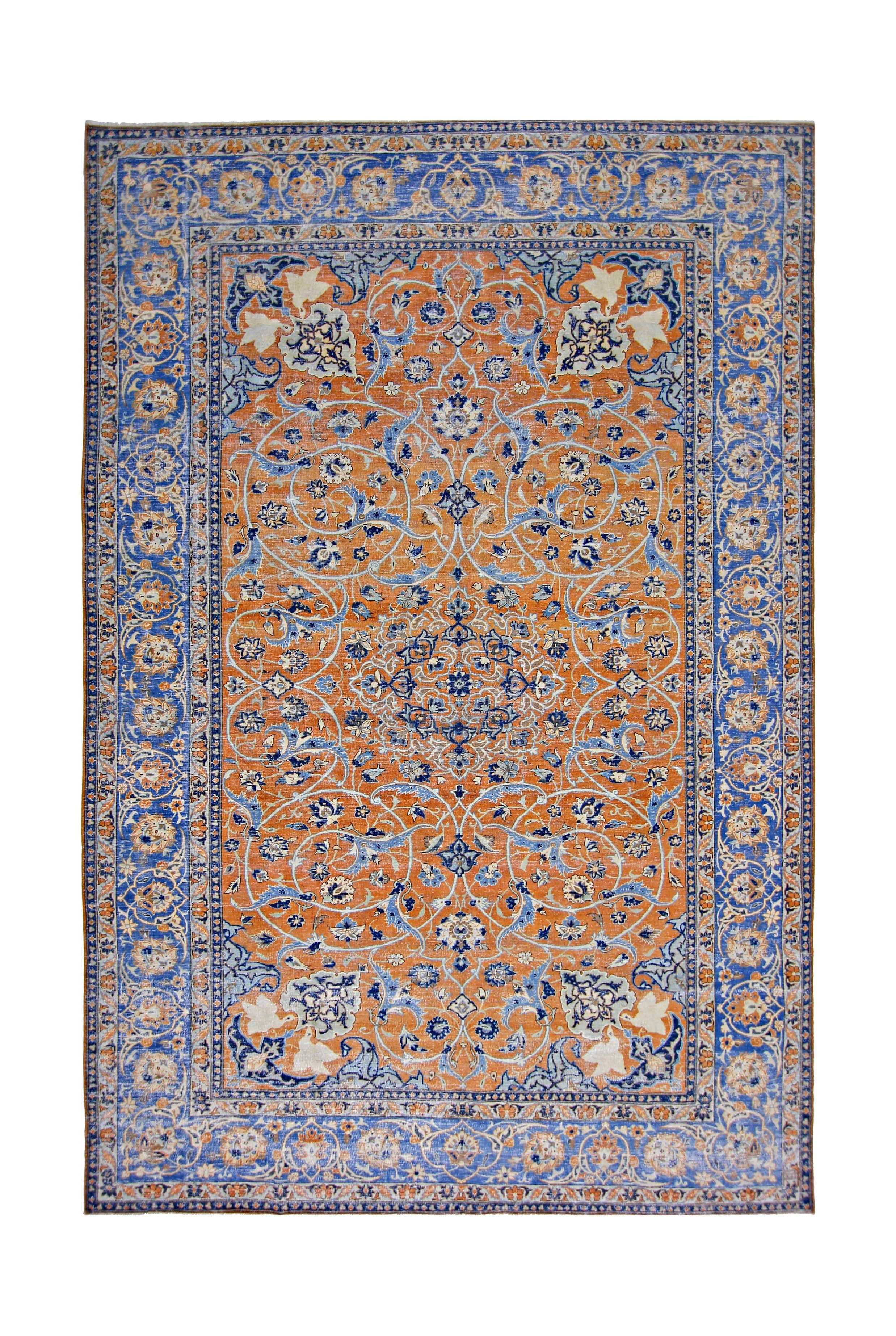 Vintage Persian Tabriz Rug