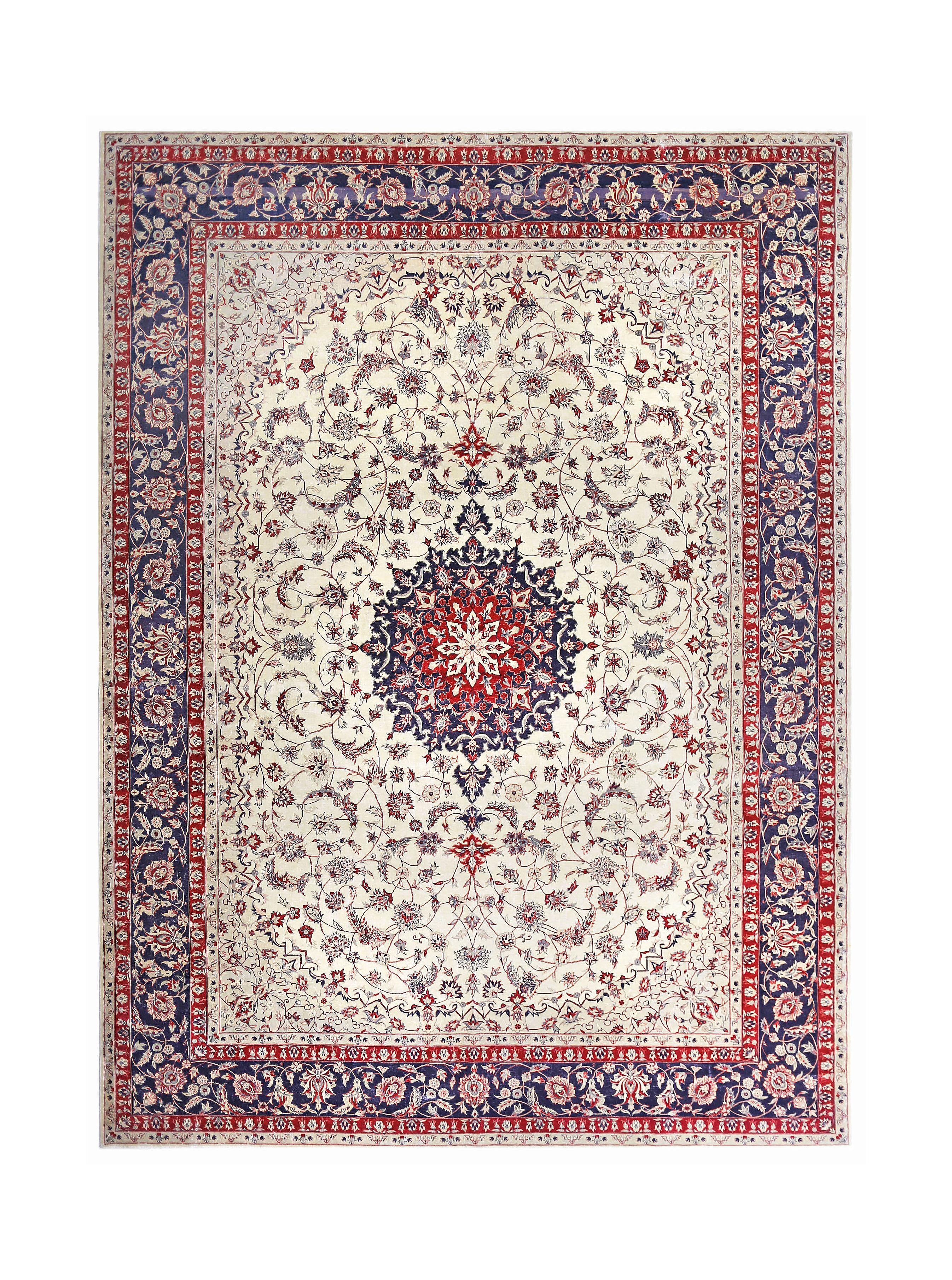 Vintage Persian Isfahan Rug