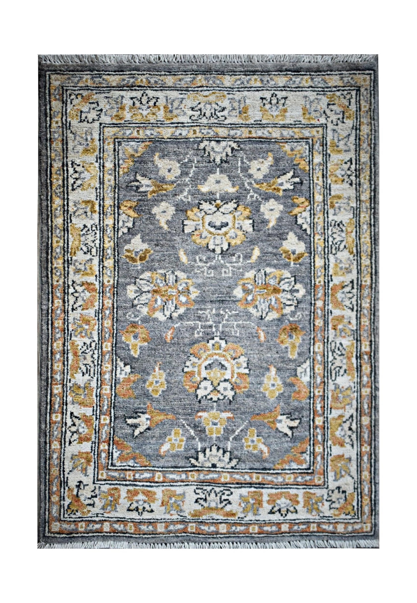 Handmade Mini Afghan Chobi Rug | 84 x 65 cm | 2'9" x 2'2" - Najaf Rugs & Textile