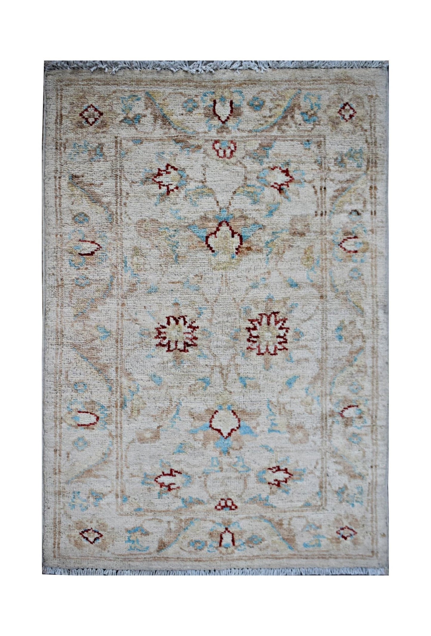 Handmade Mini Afghan Chobi Rug | 85 x 56 cm | 2'10" x 1'10" - Najaf Rugs & Textile