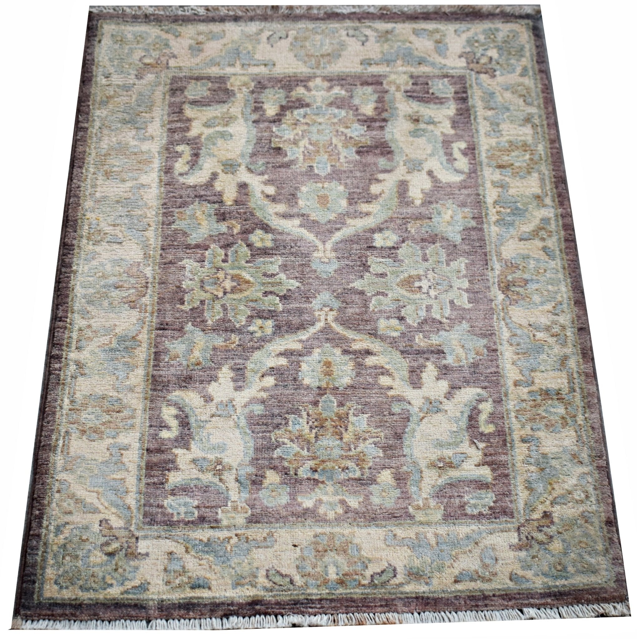 Handmade Mini Afghan Chobi Rug | 91 x 67 cm | 3' x 2'3" - Najaf Rugs & Textile