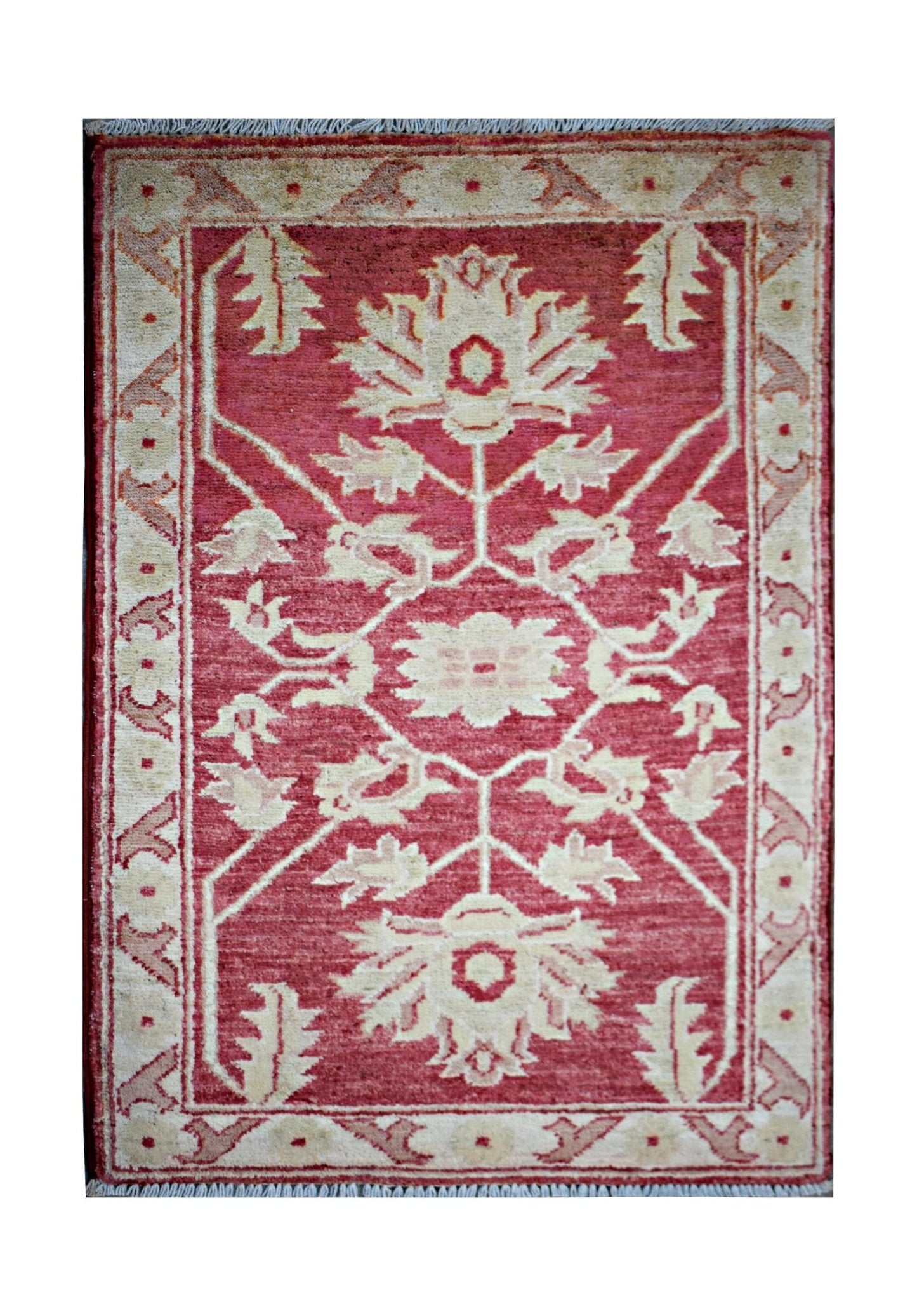 Handmade Mini Afghan Chobi Rug | 92 x 58 cm | 3' x 1'11" - Najaf Rugs & Textile