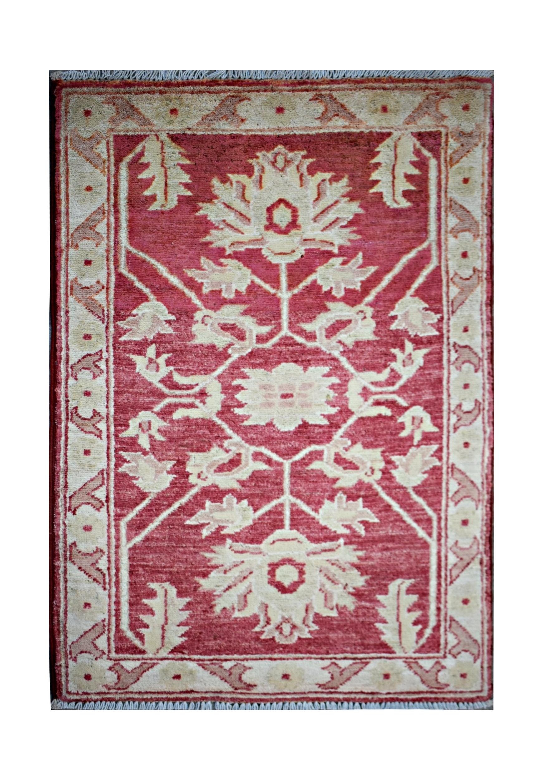 Handmade Mini Afghan Chobi Rug | 92 x 58 cm | 3' x 1'11" - Najaf Rugs & Textile