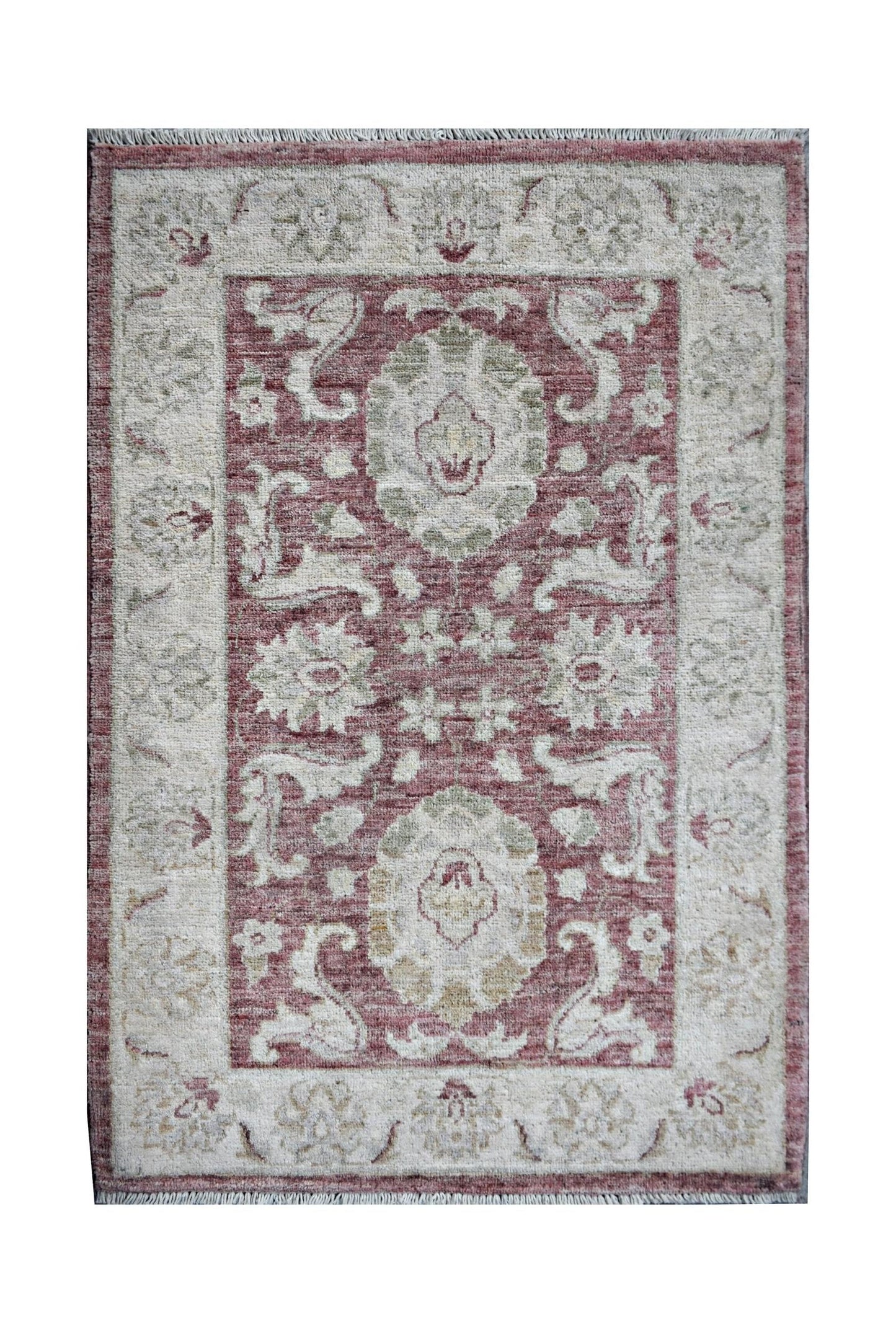 Handmade Mini Afghan Chobi Rug | 94 x 67 cm | 3'1" x 2'3" - Najaf Rugs & Textile