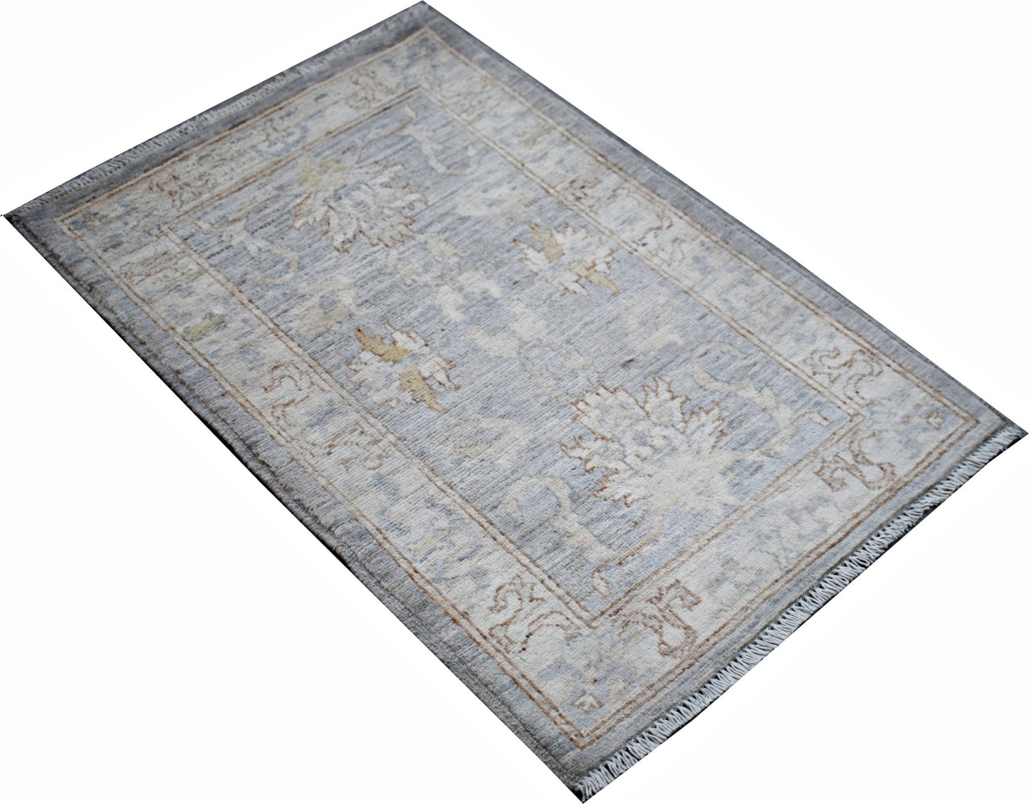 Handmade Mini Afghan Chobi Rug | 96 x 65 cm | 3'2" x 2'2" - Najaf Rugs & Textile
