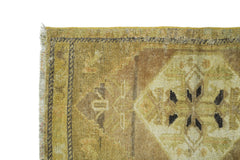Handmade Mini Vintage Turkish Uşak Rug | 102 x 55 cm | 3'3" x 1'8" - Najaf Rugs