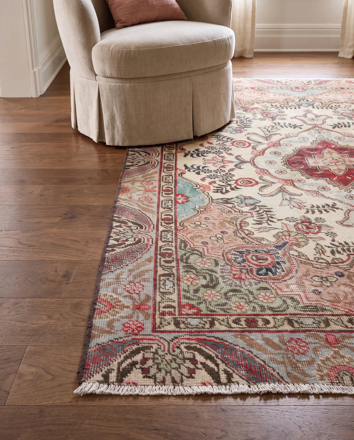 Vintage Persian Tabriz Rug