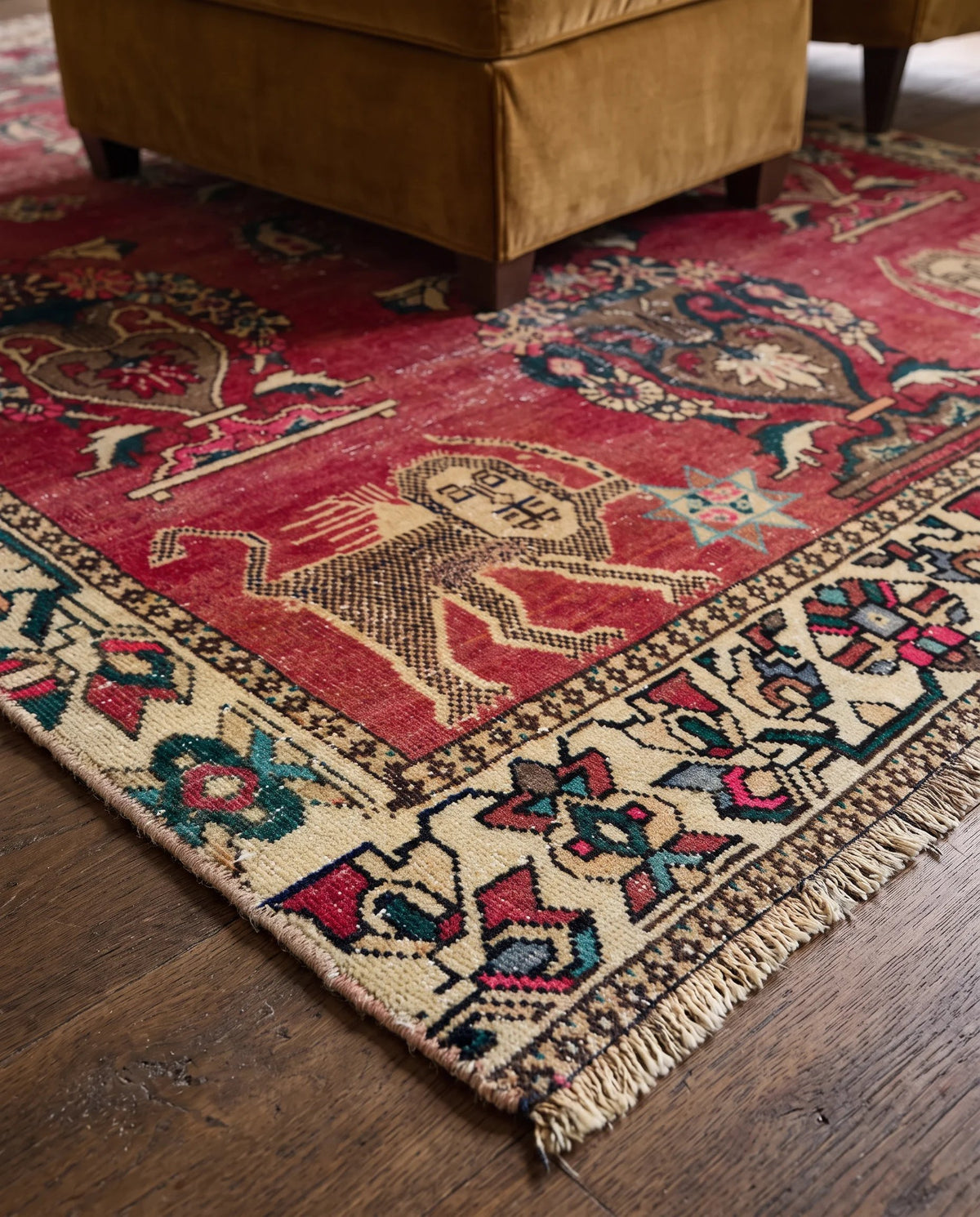 Vintage Persian Bakhtiari Rug