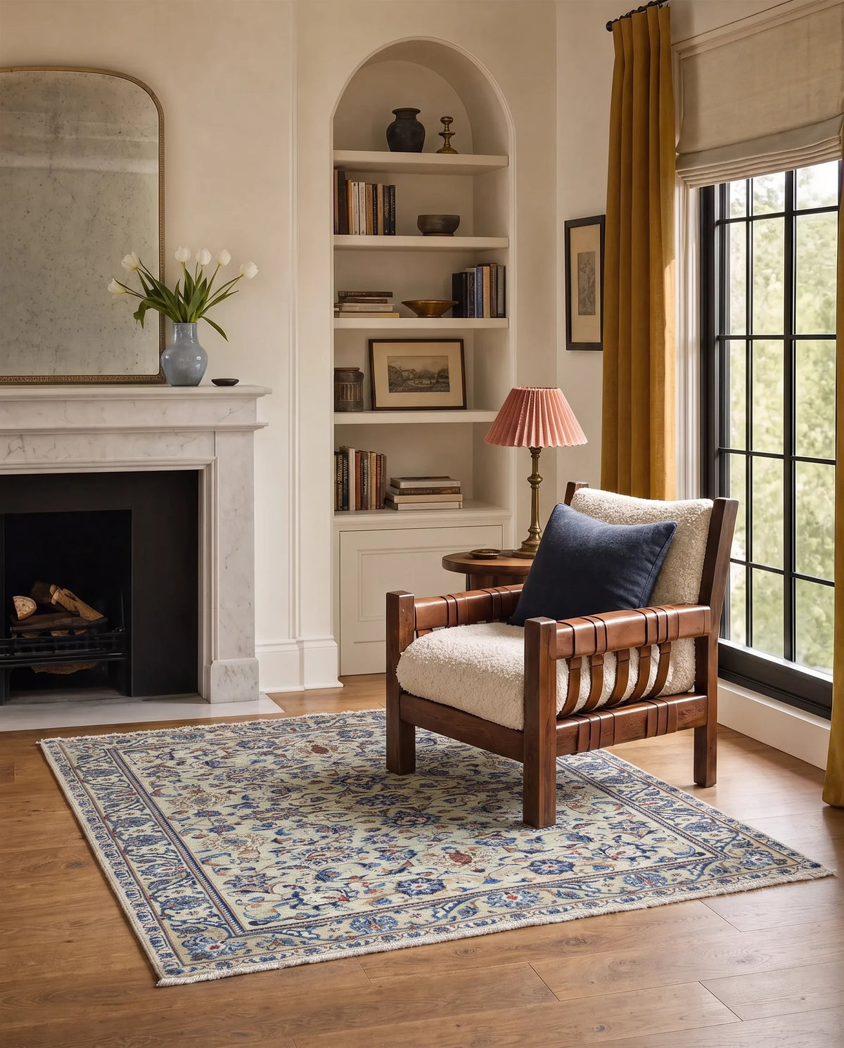 Vintage Persian Kashan Rug