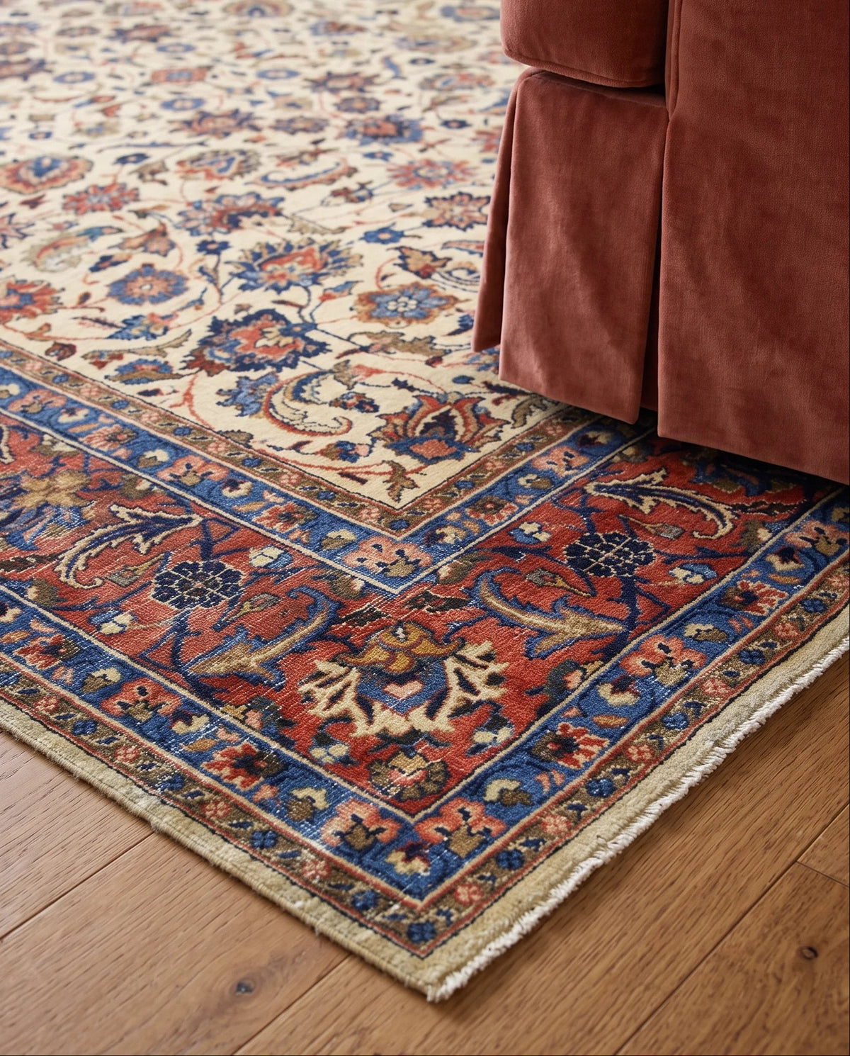 Vintage Persian Kashan Rug