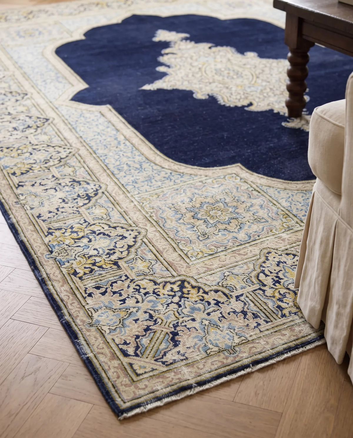 Vintage Persian Kerman Rug