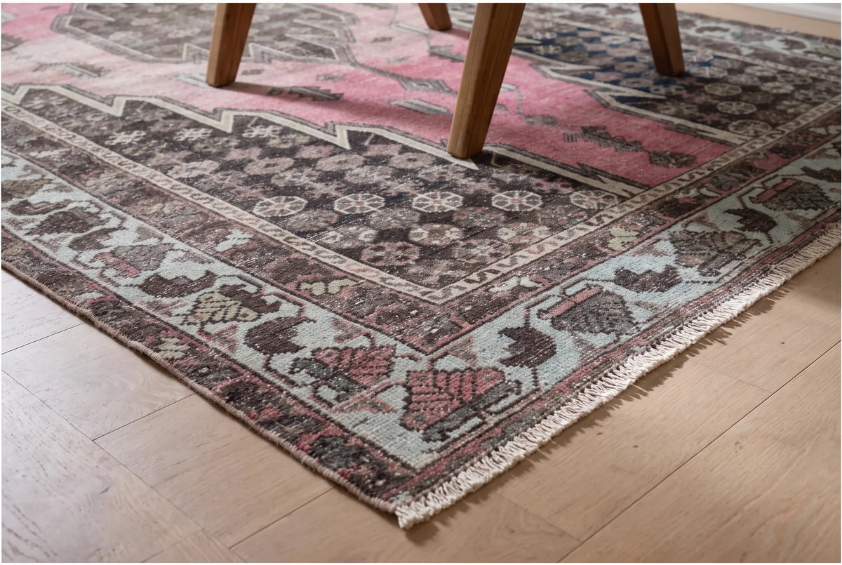 Vintage Persian Mazlaghan Rug