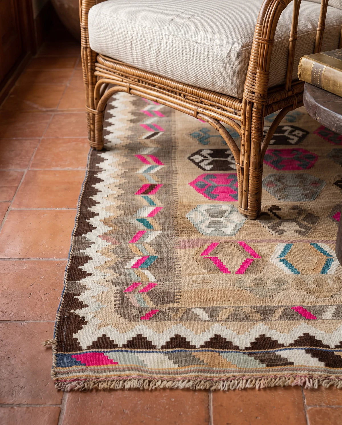 Vintage Persian Qashqai Kilim