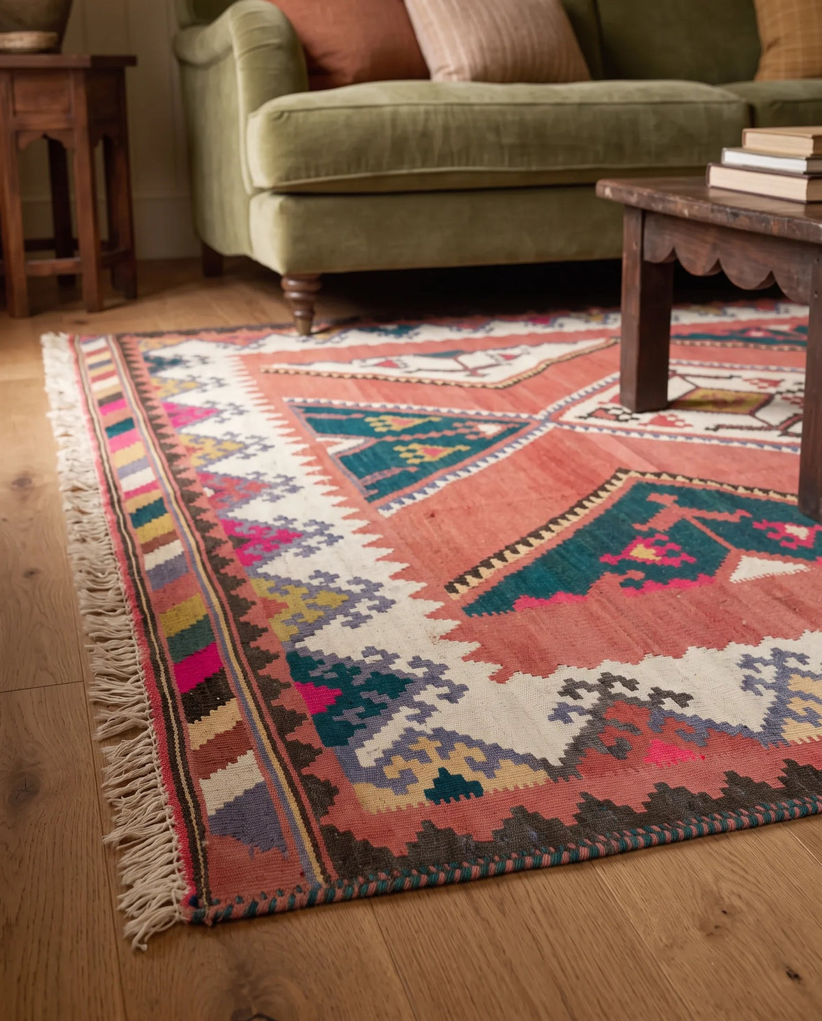 Vintage Persian Qashqai Kilim