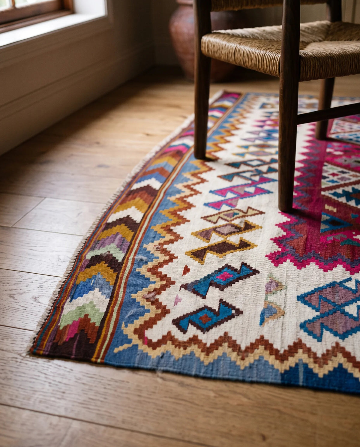 Vintage Persian Qashqai Kilim