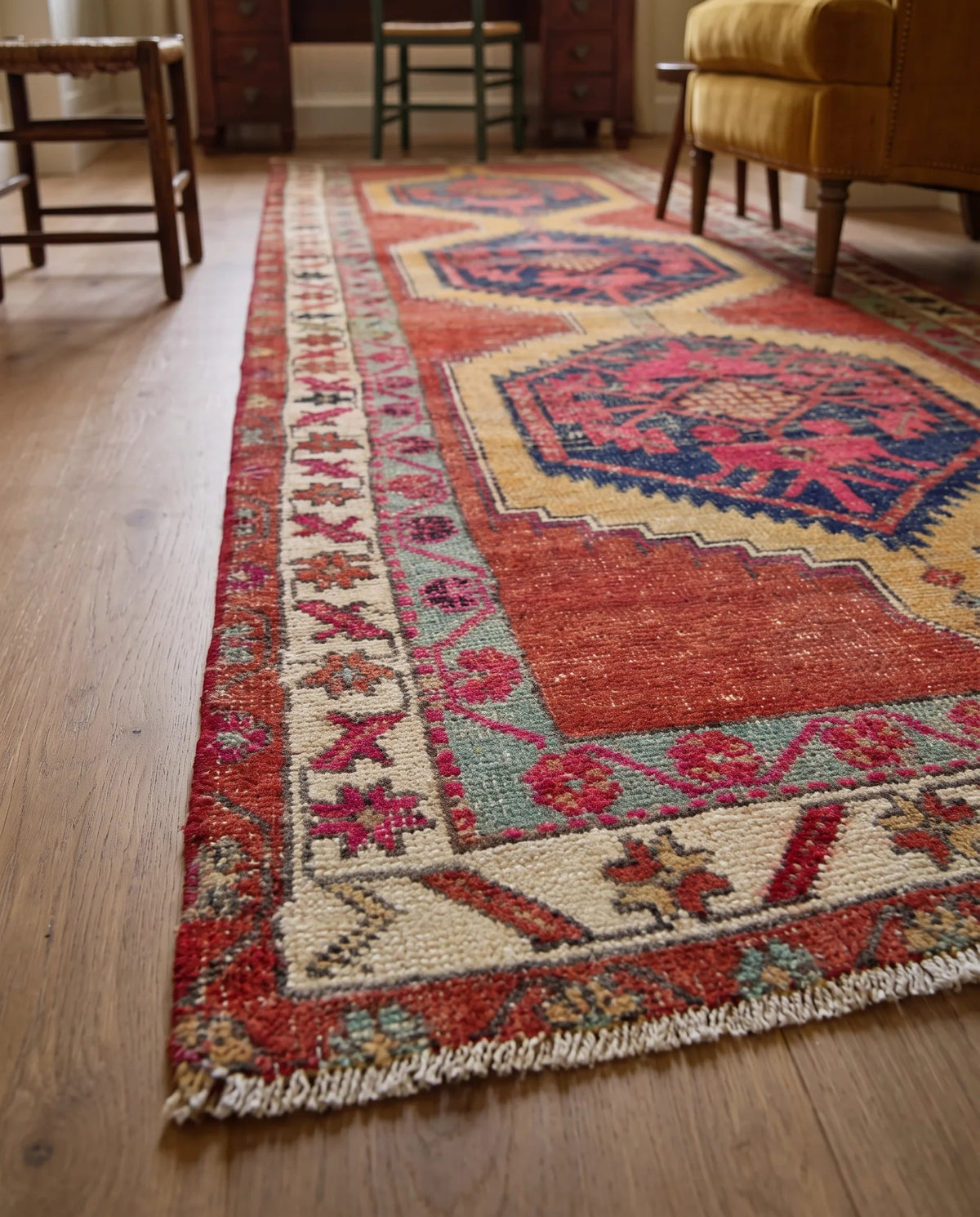 Vintage Persian Hamadan Runner